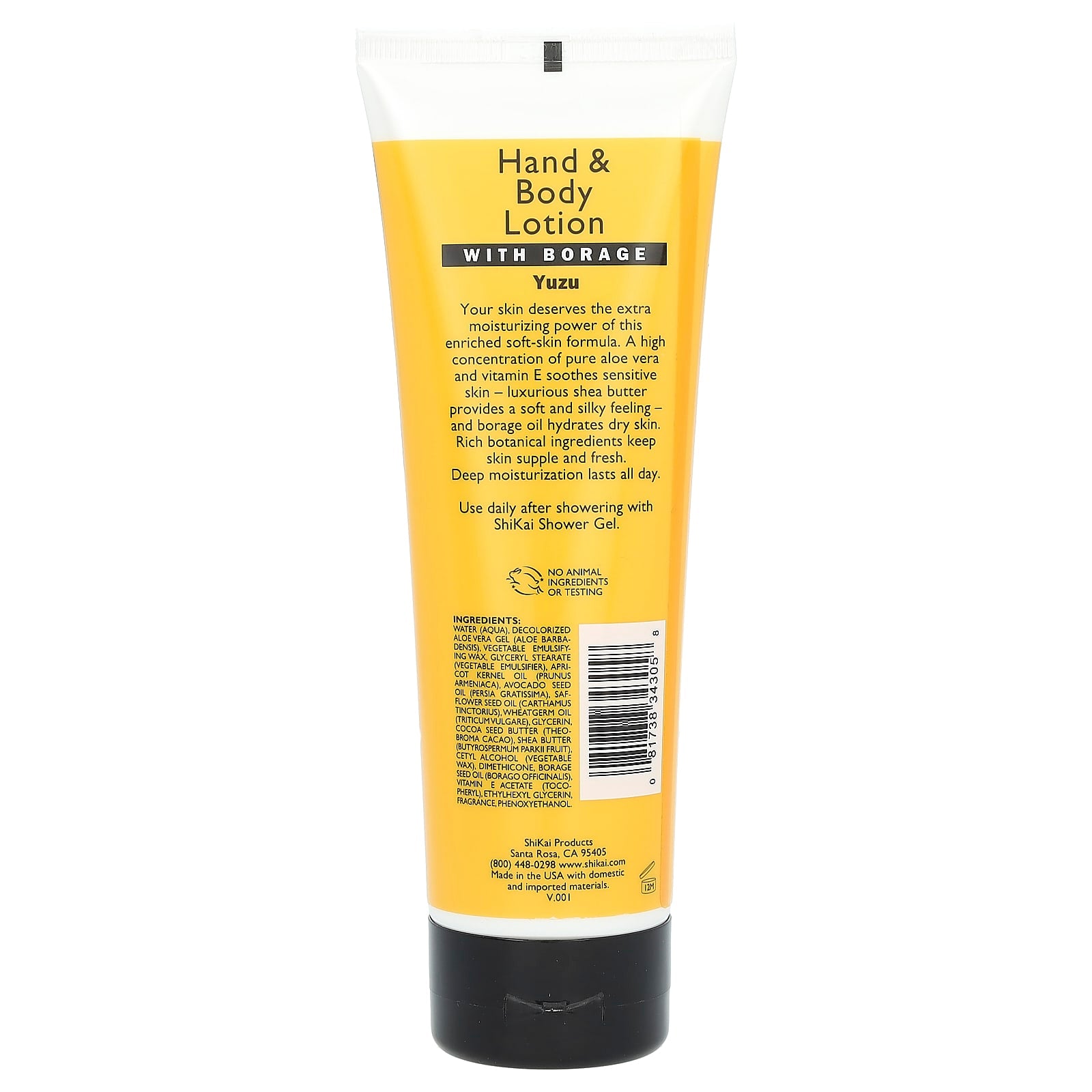 Shikai, Moisturizing Hand & Body Lotion, Yuzu, 8 fl oz (238 ml) - Image 2