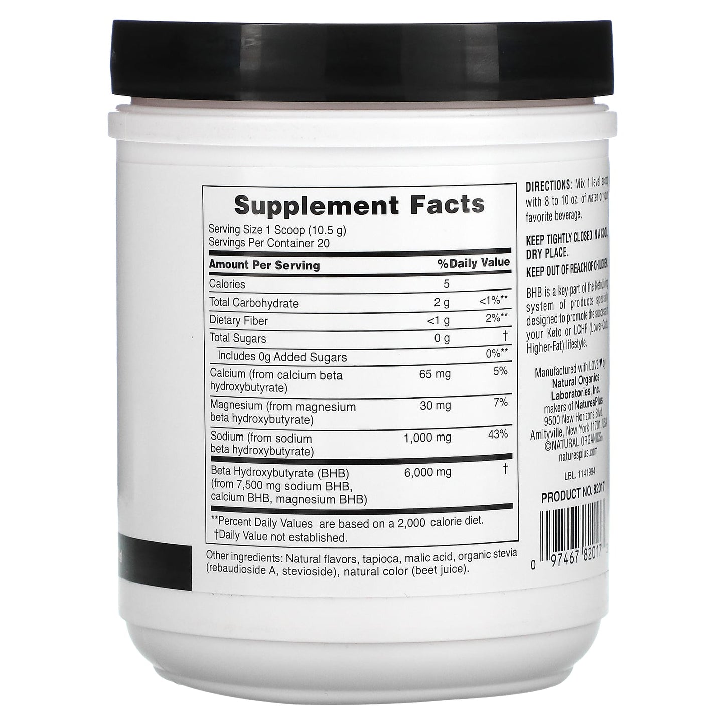 NaturesPlus, BHB Keto Living, Berry Lemonade, 7.4 oz (210 g) - Image 2
