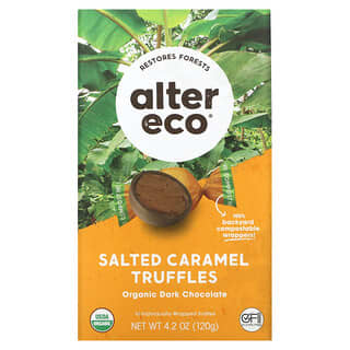 Alter Eco Organic Dark Chocolate Truffles, 10 Individually Wrapped