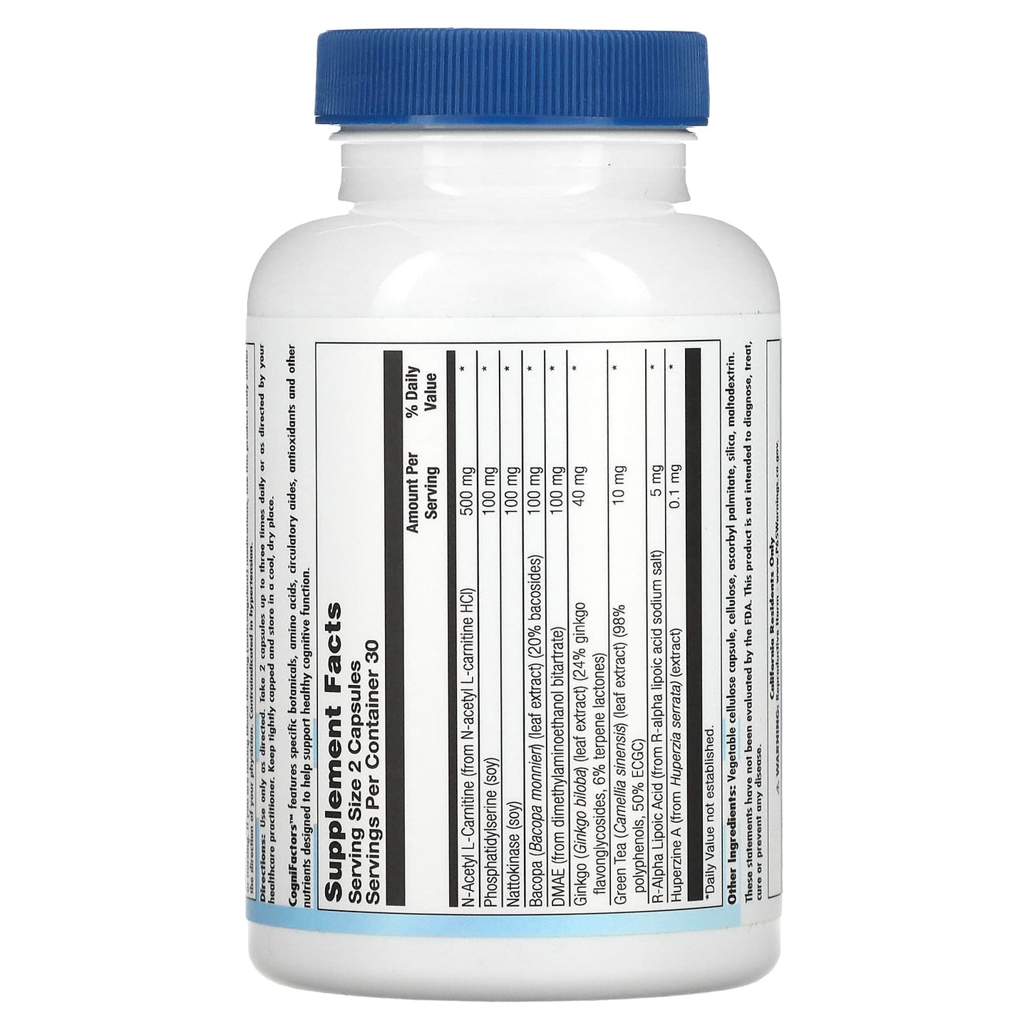 Nutra BioGenesis, CogniFactors, 60 Vegetarian Capsules - Image 2