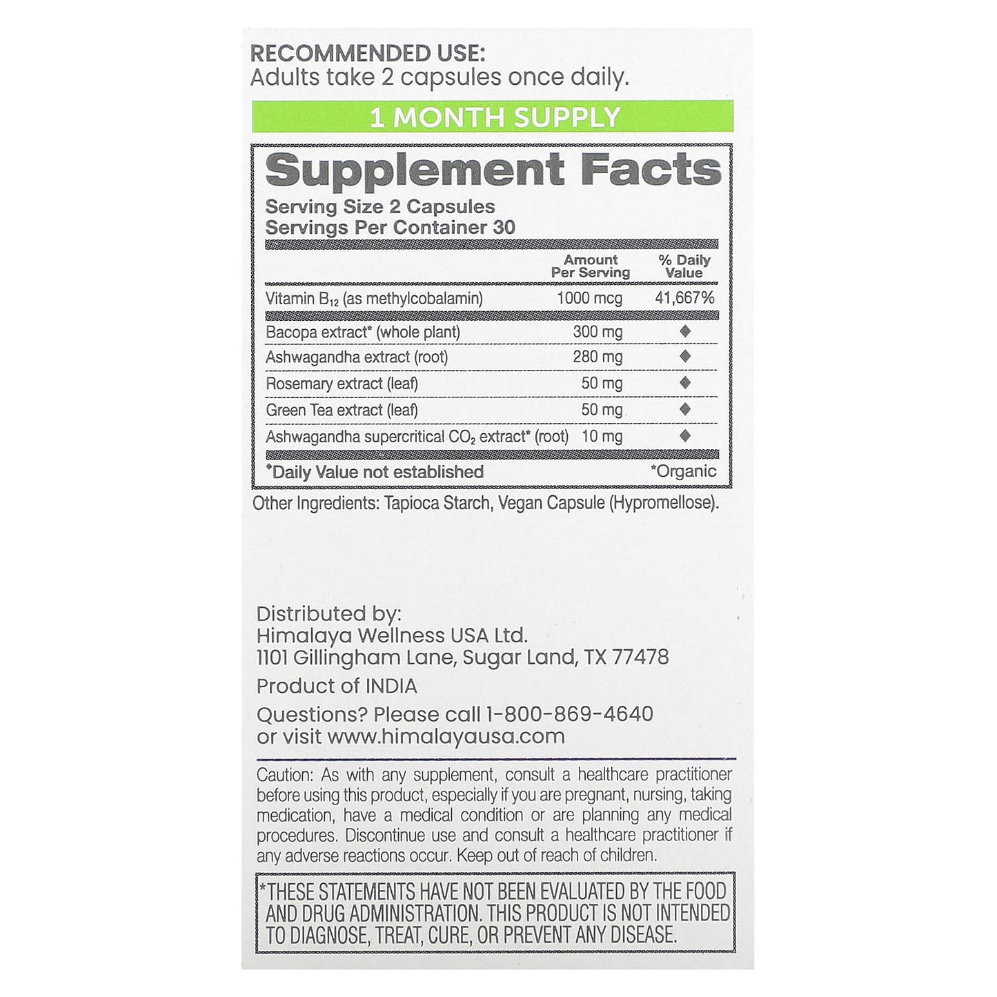 Himalaya Ashwagandha + Focus - Memory & Concentration Supplement - Image 2