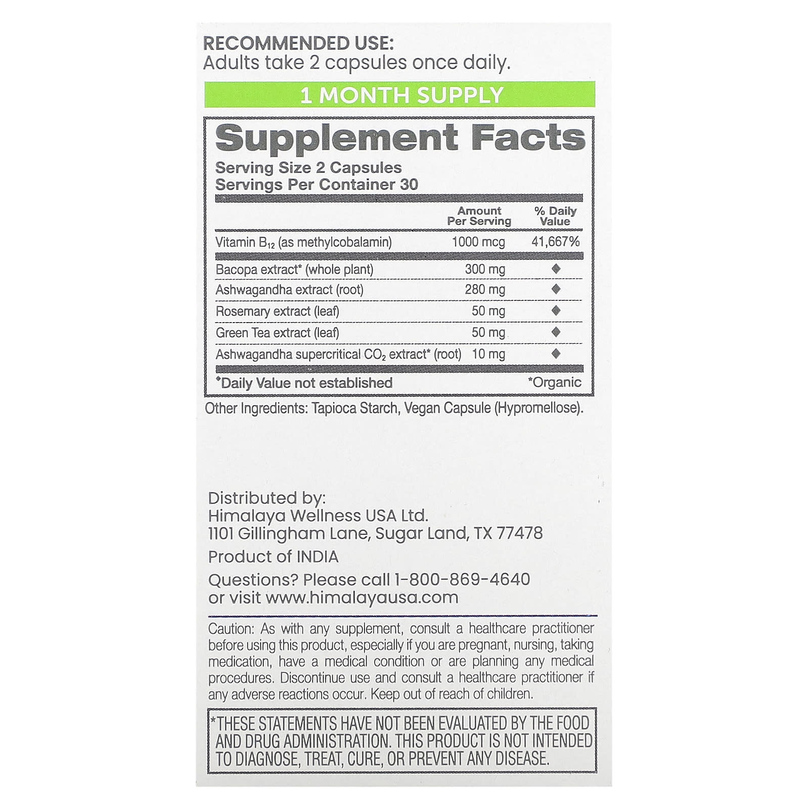 Himalaya Ashwagandha + Focus - Memory & Concentration Supplement - Image 2