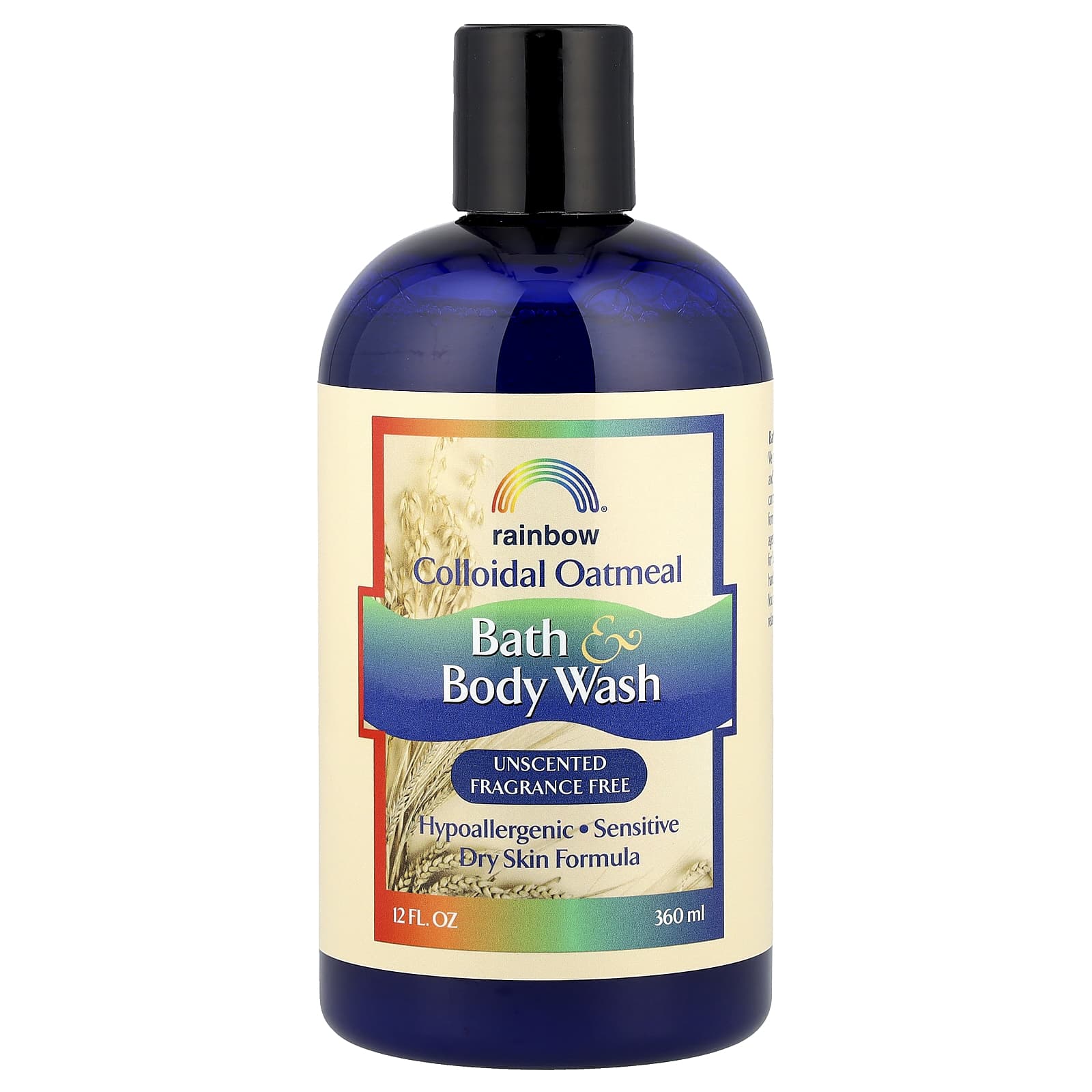Rainbow Research, Colloidal Oatmeal Bath & Body Wash, Unscented, 12 fl oz (360 ml) - Image 1