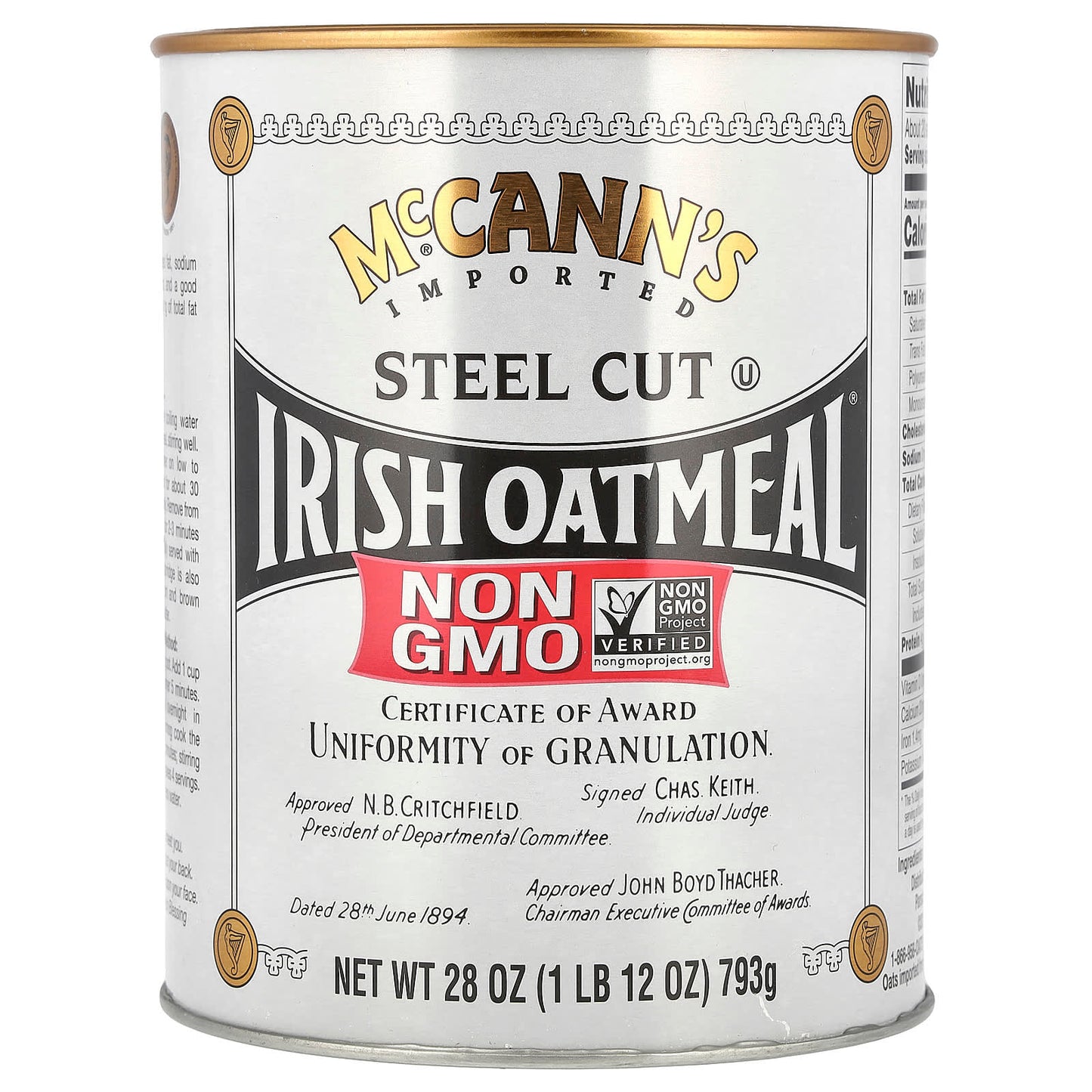 McCann's Irish Oatmeal, Steel Cut Irish Oatmeal®, 28 oz (793 g) - Image 1