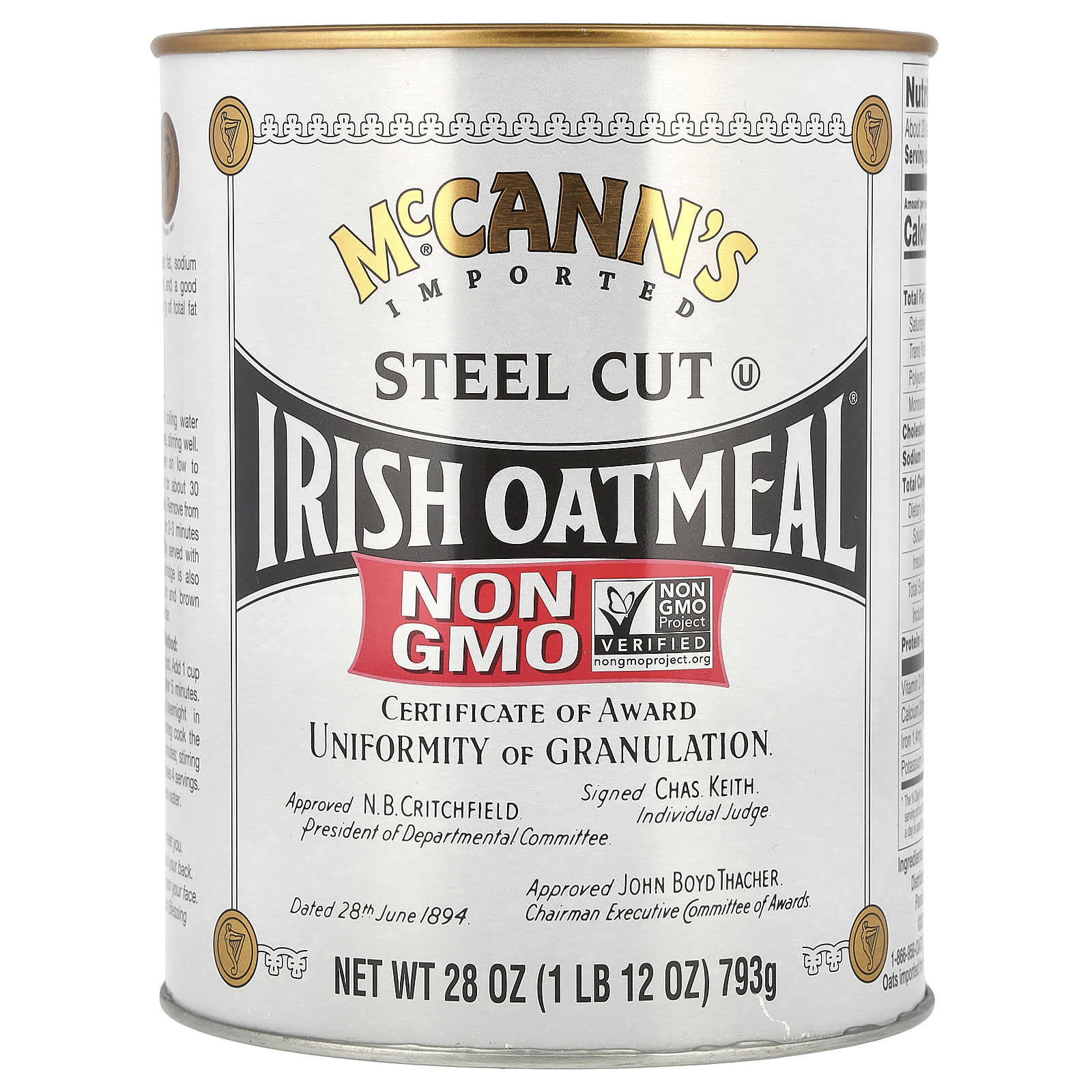 McCann's Irish Oatmeal, Steel Cut Irish Oatmeal®, 28 oz (793 g) - Image 1