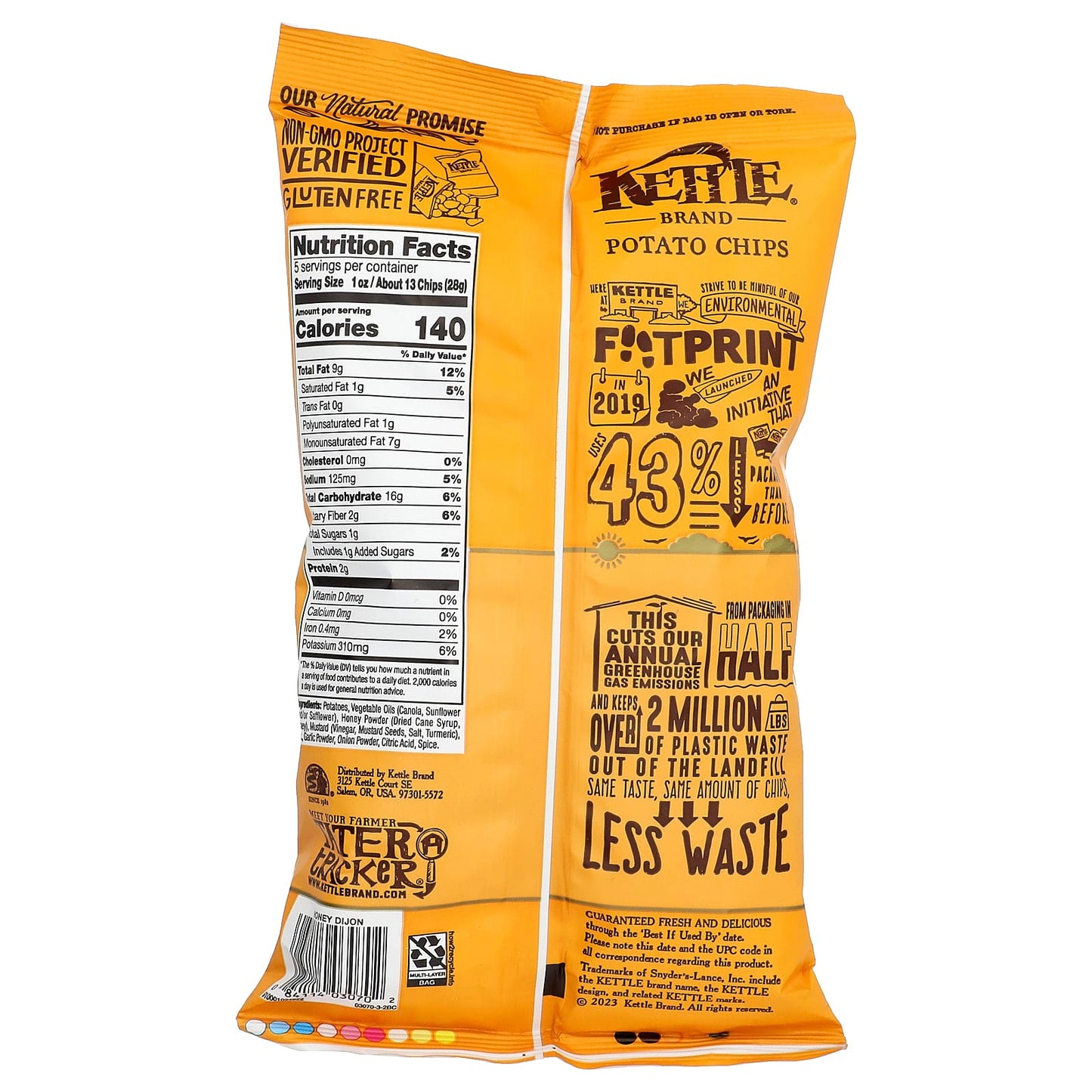 Kettle Foods, Potato Chips, Honey Dijon, 5 oz (141 g) - Image 2