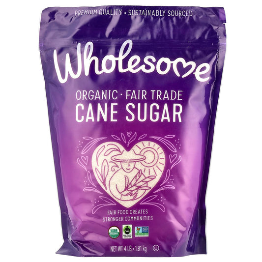 Wholesome Sweeteners, Organic Cane Sugar, 4 lb (1.81 kg) - Image 1