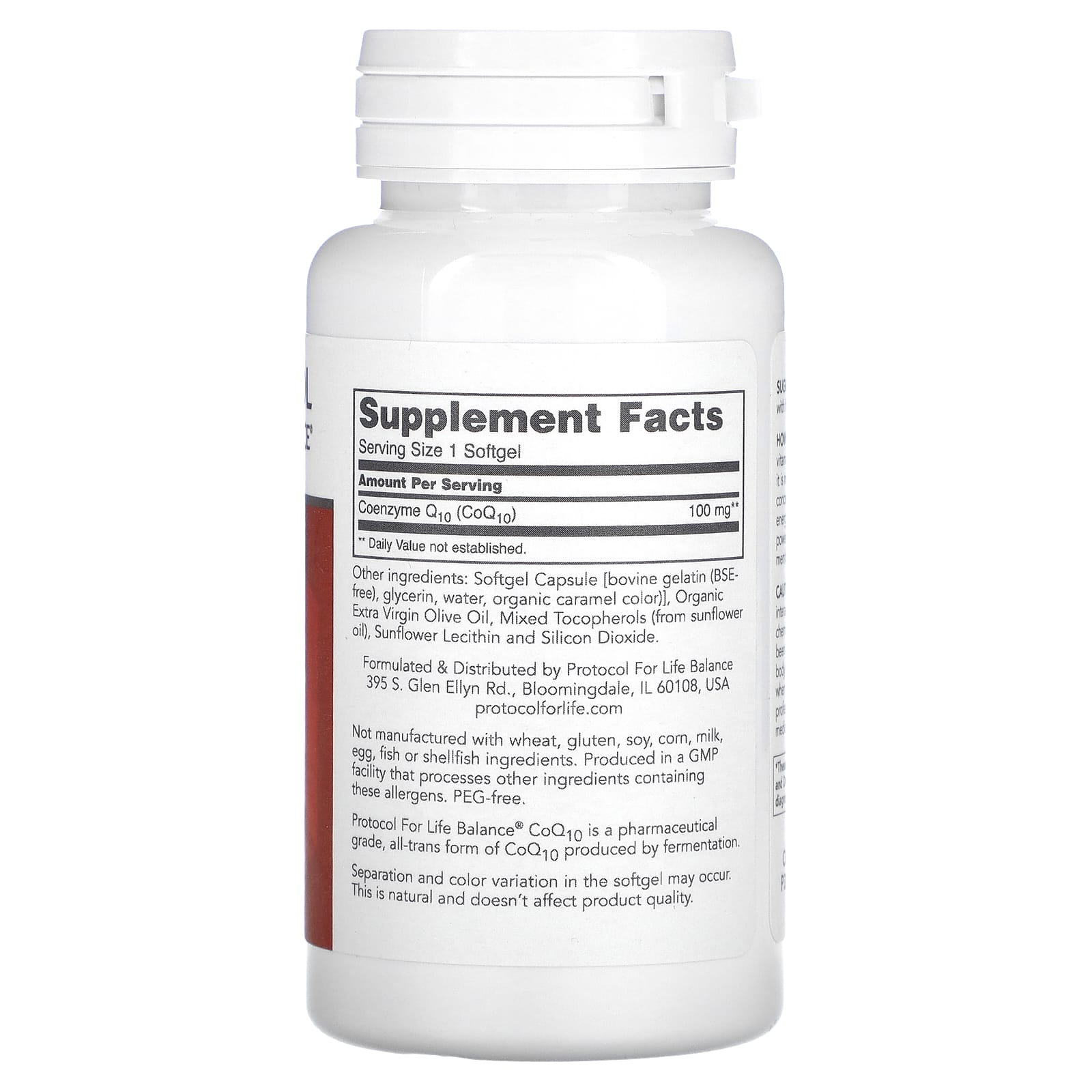 Protocol for Life Balance, CoQ10, 100 mg, 90 Softgels - Image 2