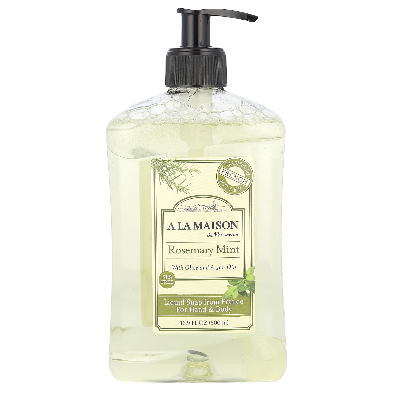 A La Maison Rosemary Mint Liquid Soap for Hand & Body, 16.9 fl oz - Image 1