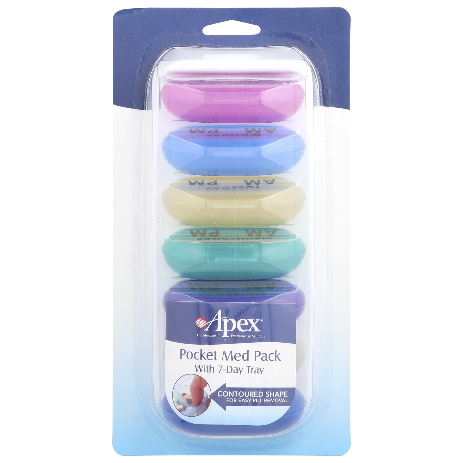 7-Day Pill Organizer with Weekly Tray by Apex - Simplify Your Medication Routine - Image 1