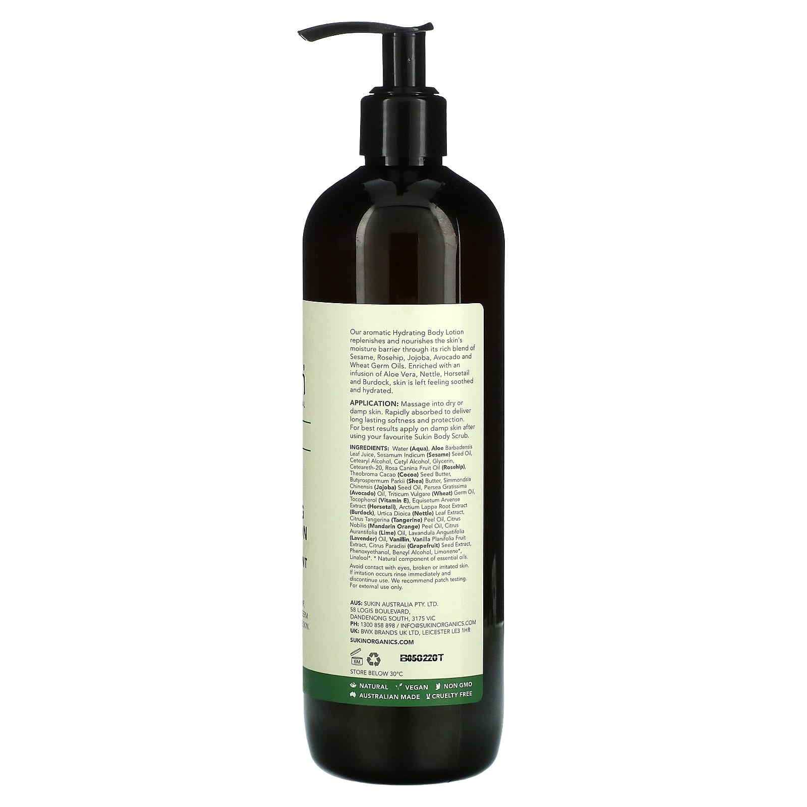 Sukin, Signature, Hydrating Body Lotion, 16.9 fl oz (500 ml) - Image 2