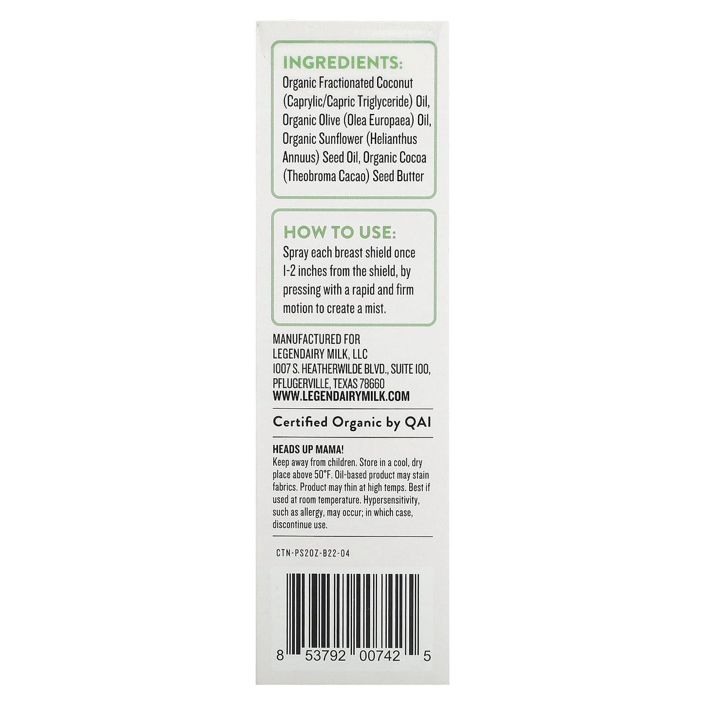 Legendairy Milk, Pumping Spray, 2 fl oz (59 ml) - Image 2