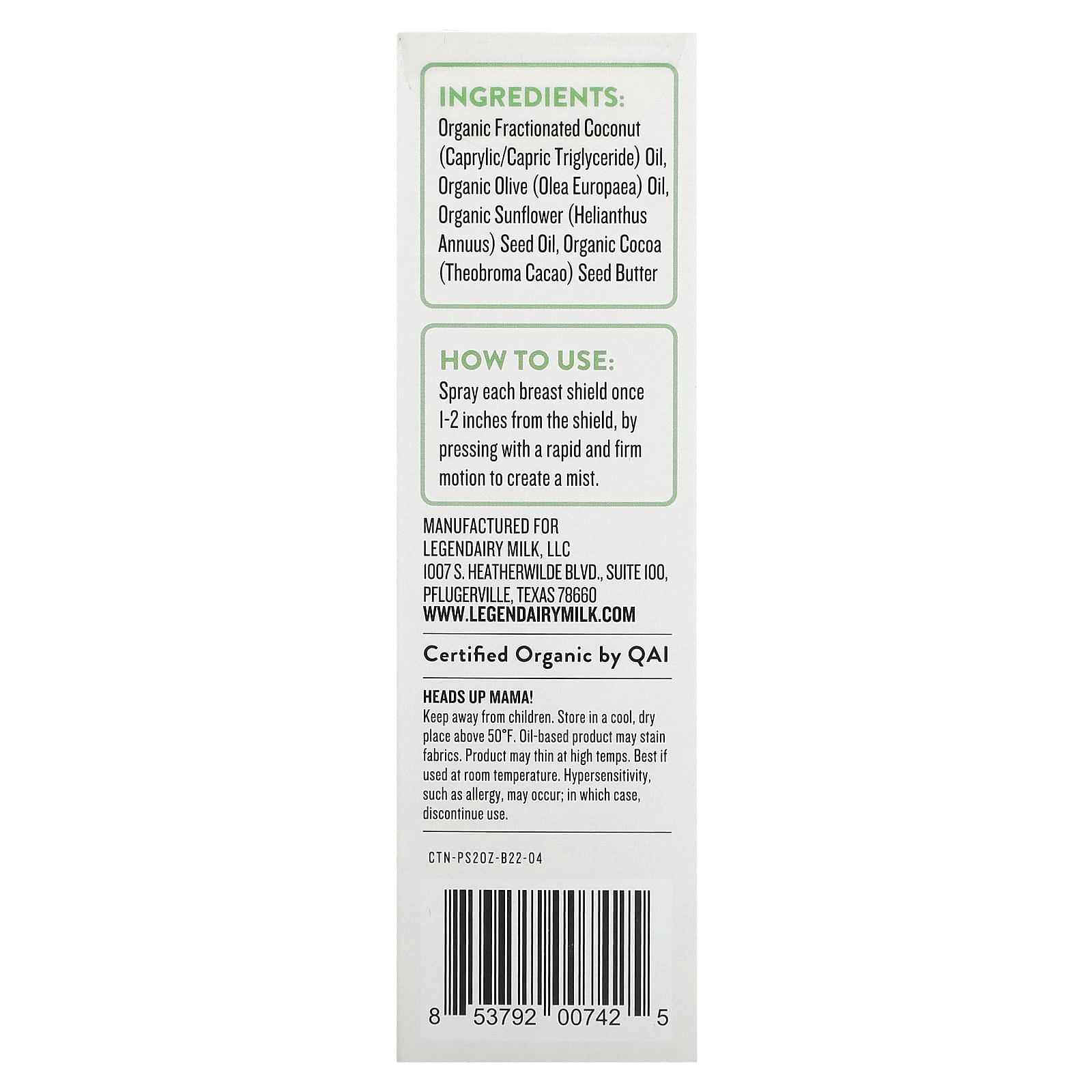 Legendairy Milk, Pumping Spray, 2 fl oz (59 ml) - Image 2