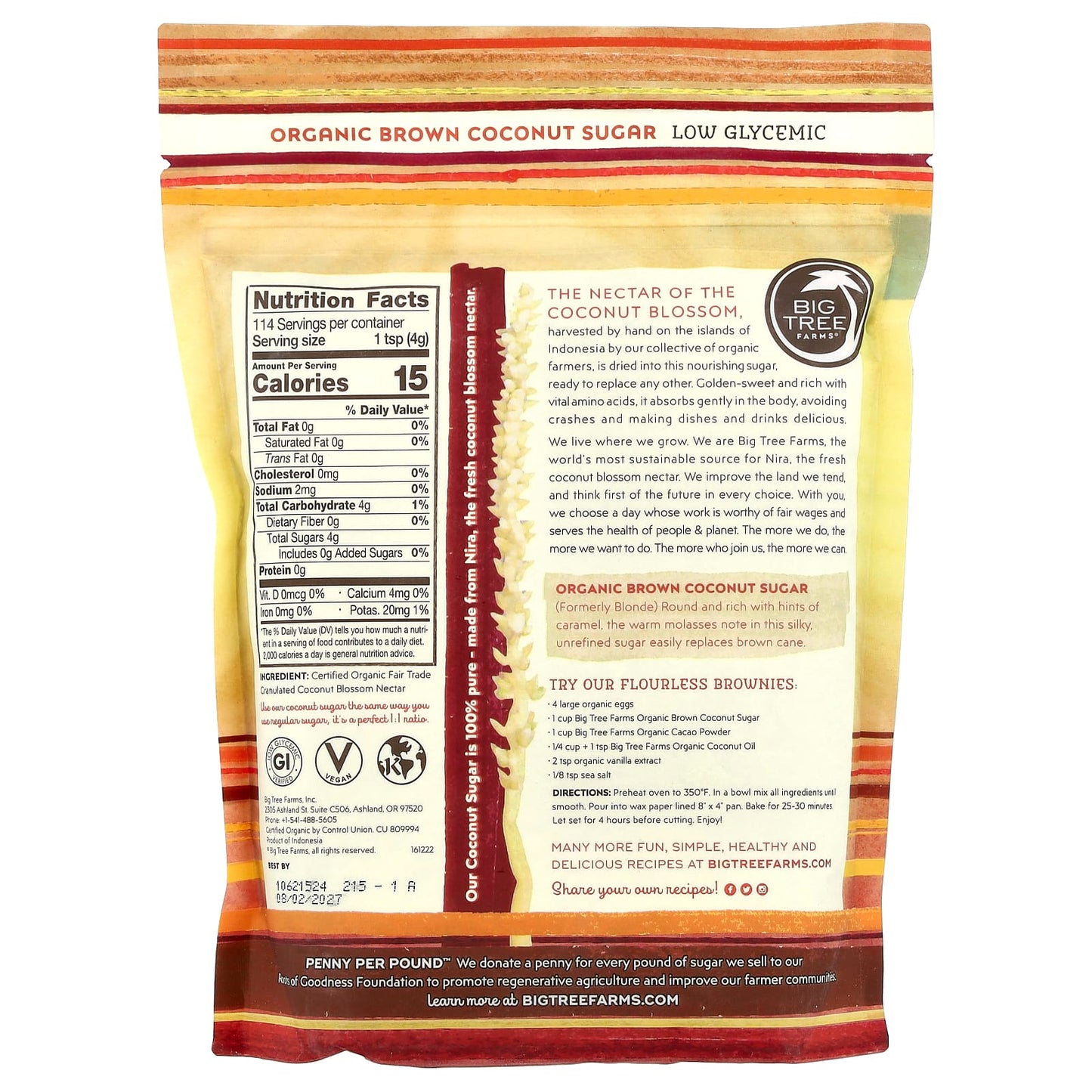 Big Tree Farms Organic Brown Coconut Sugar, 1 lb - Non-GMO, Vegan, Kosher - Image 2