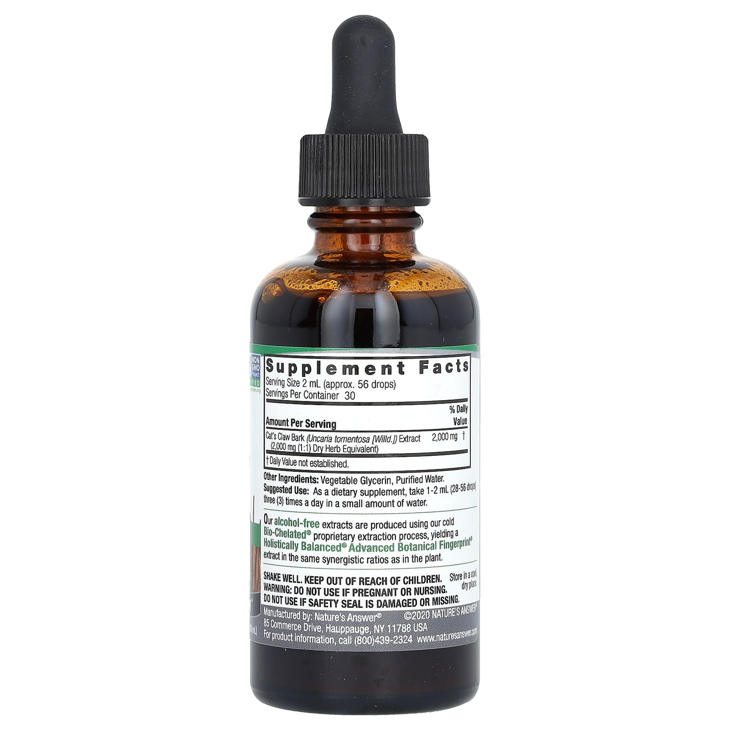 Nature's Answer, Cat's Claw Bark, Alcohol-Free, 2,000 mg, 2 fl oz (60 ml) - Image 2