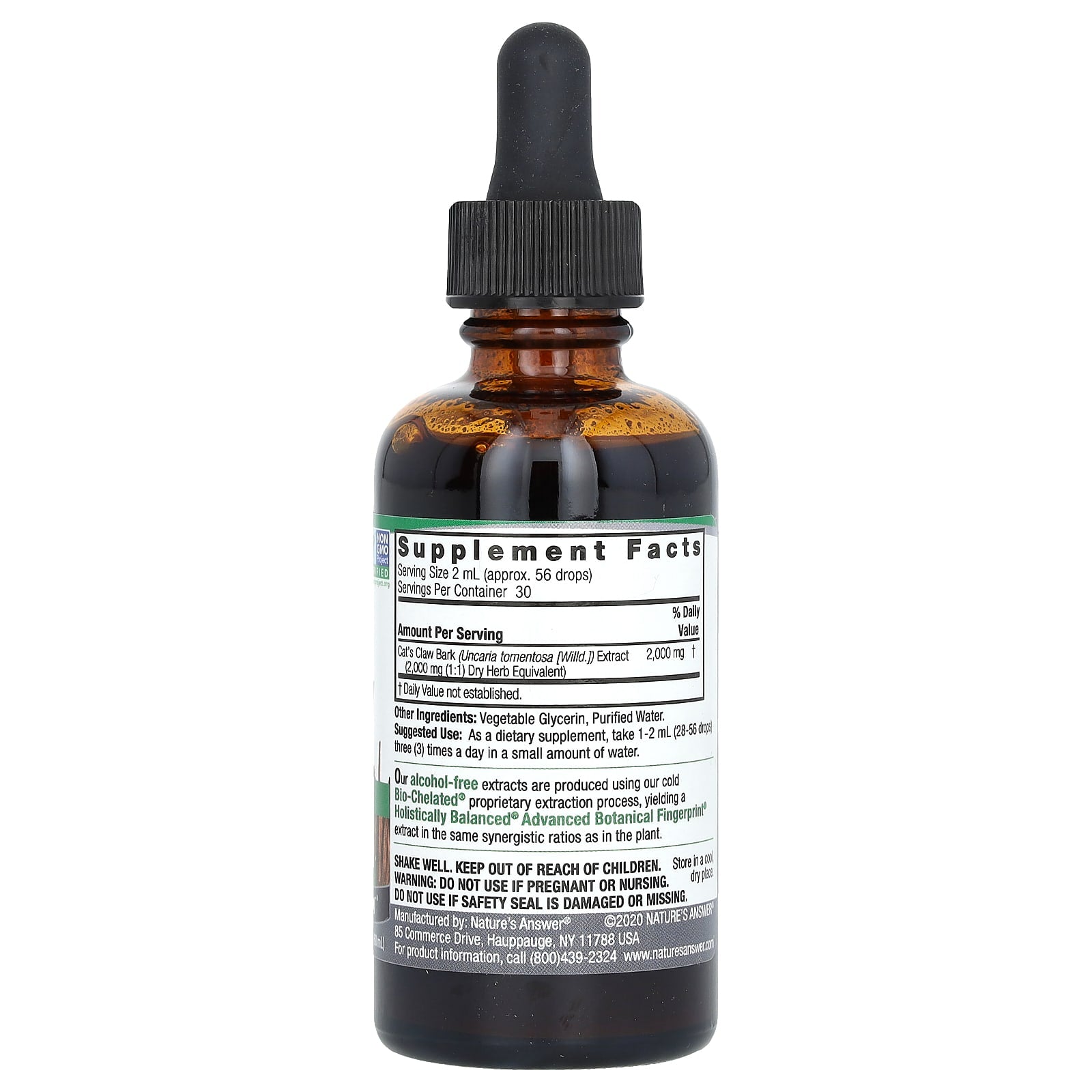 Nature's Answer, Cat's Claw Bark, Alcohol-Free, 2,000 mg, 2 fl oz (60 ml) - Image 2