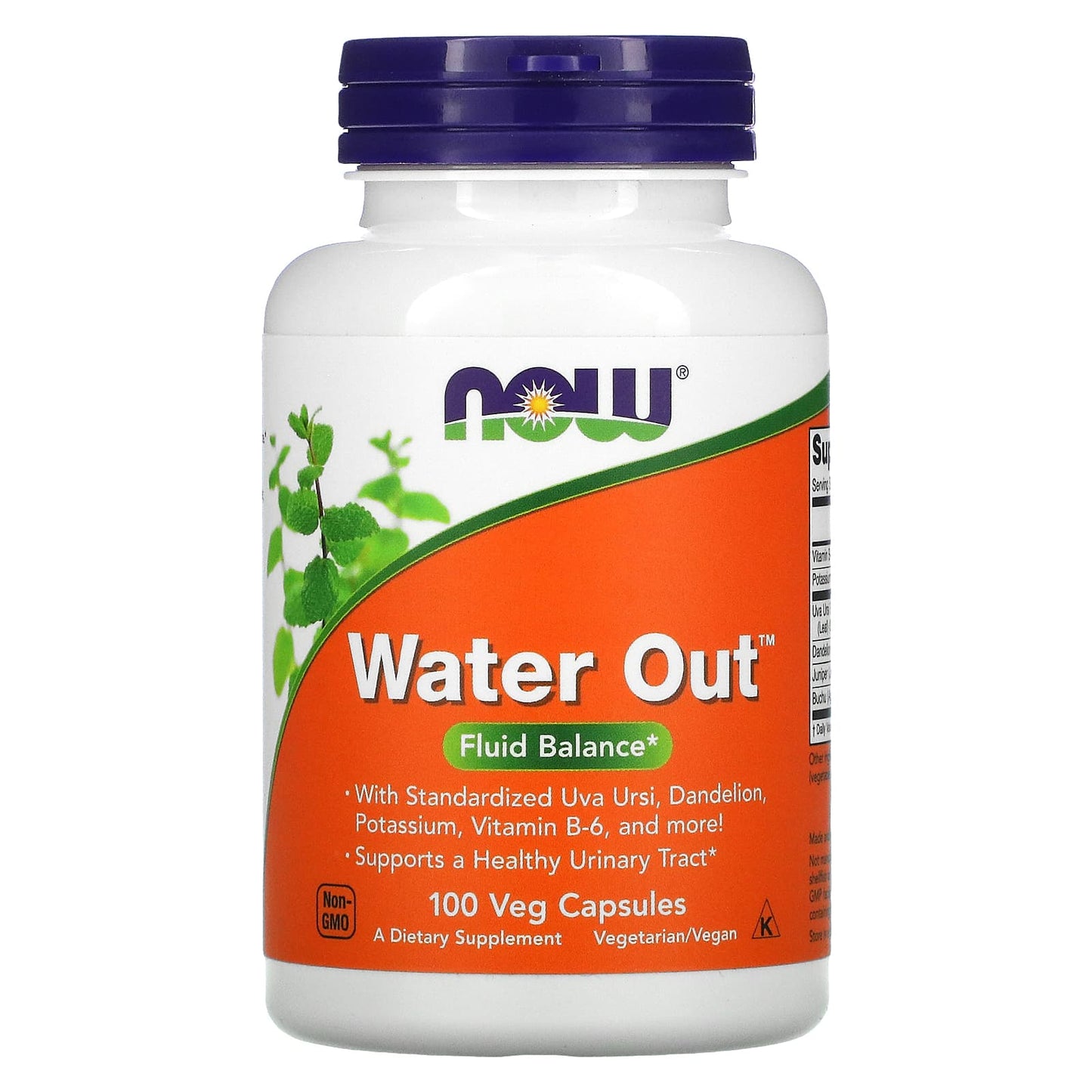 NOW Foods, Water Out, Fluid Balance, 100 Veg Capsules - Image 1