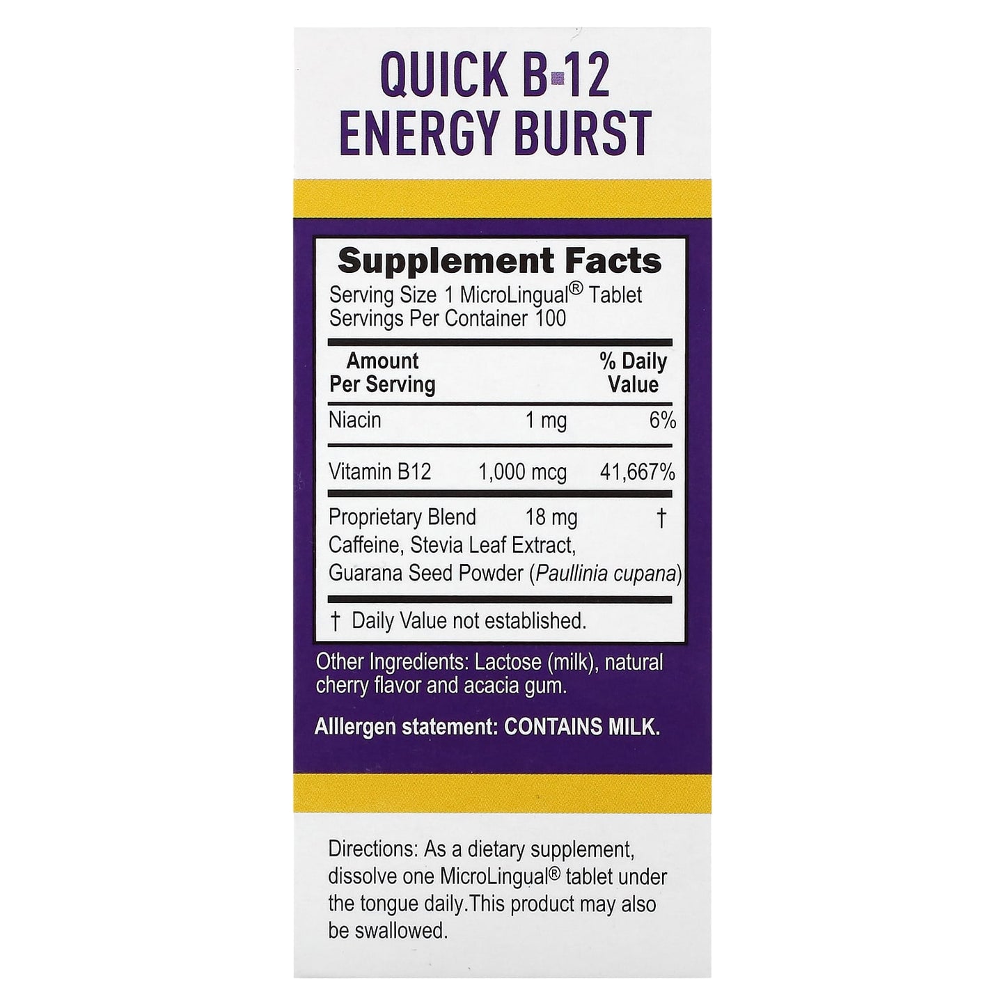 Superior Source, Quick B-12 Energy Burst, 1,000 mcg, 100 MicroLingual Instant Dissolve Tablets - Image 2
