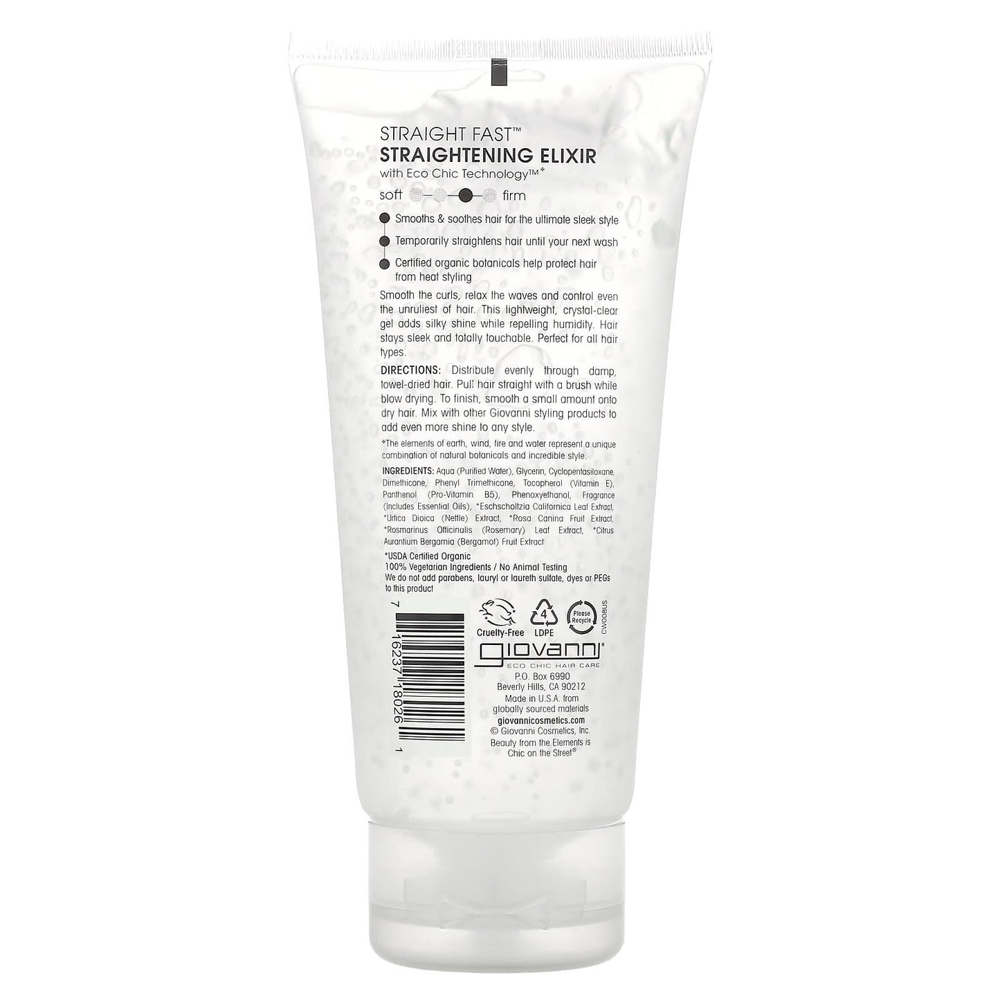 Giovanni Straight Fast Hair Straightening Elixir, 6.8 fl oz - Image 2