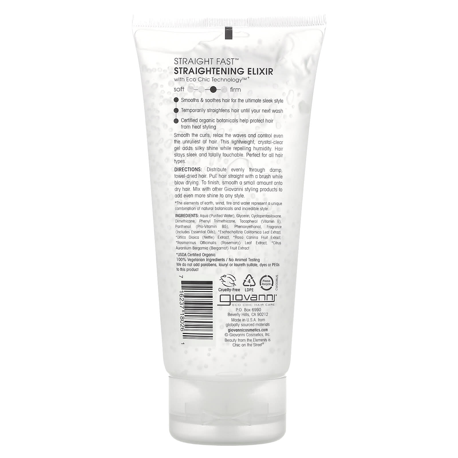 Giovanni Straight Fast Hair Straightening Elixir, 6.8 fl oz - Image 2