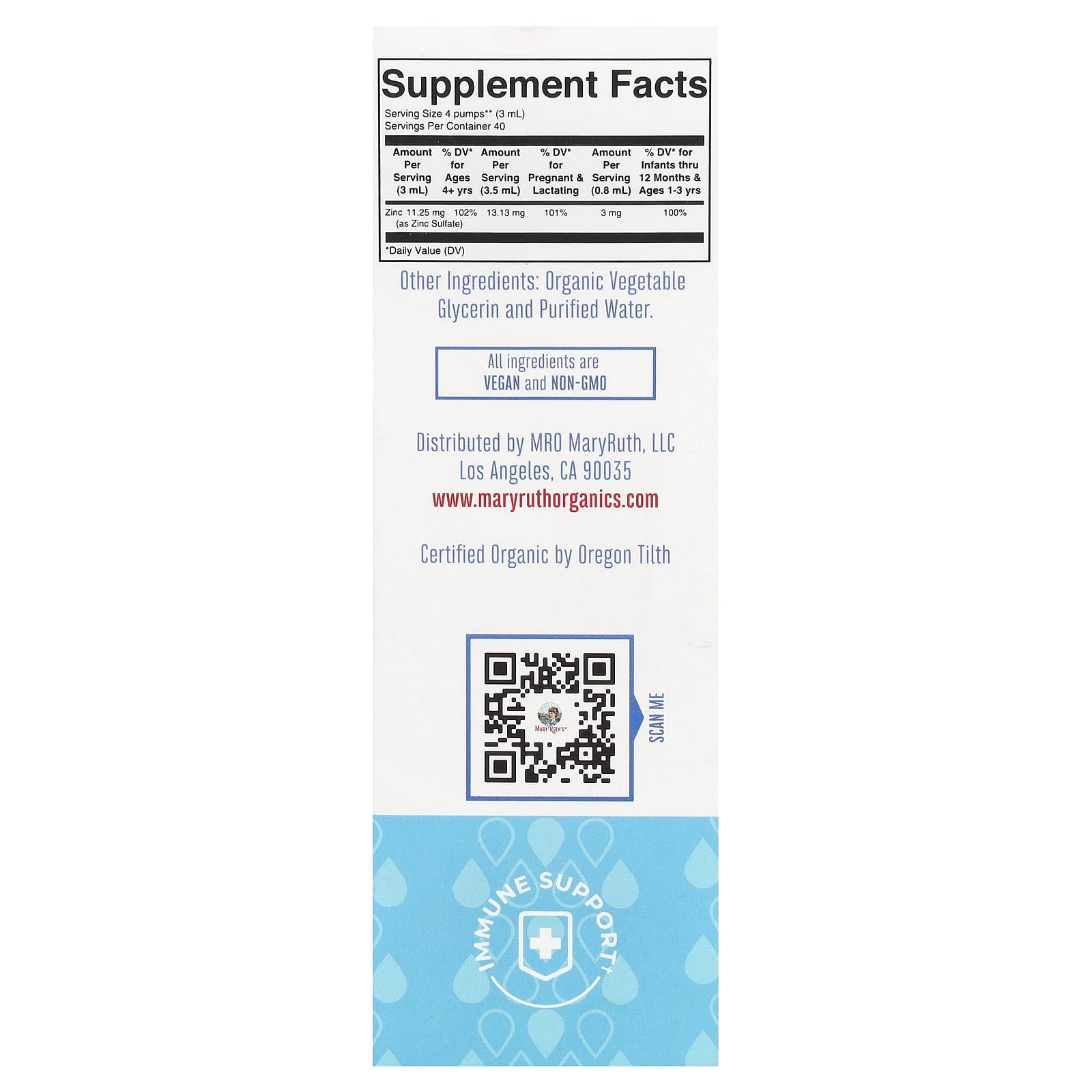 MaryRuth's, Organic Ionic Zinc Liquid Drops, Unflavored, 4 fl oz (120 ml) - Image 2