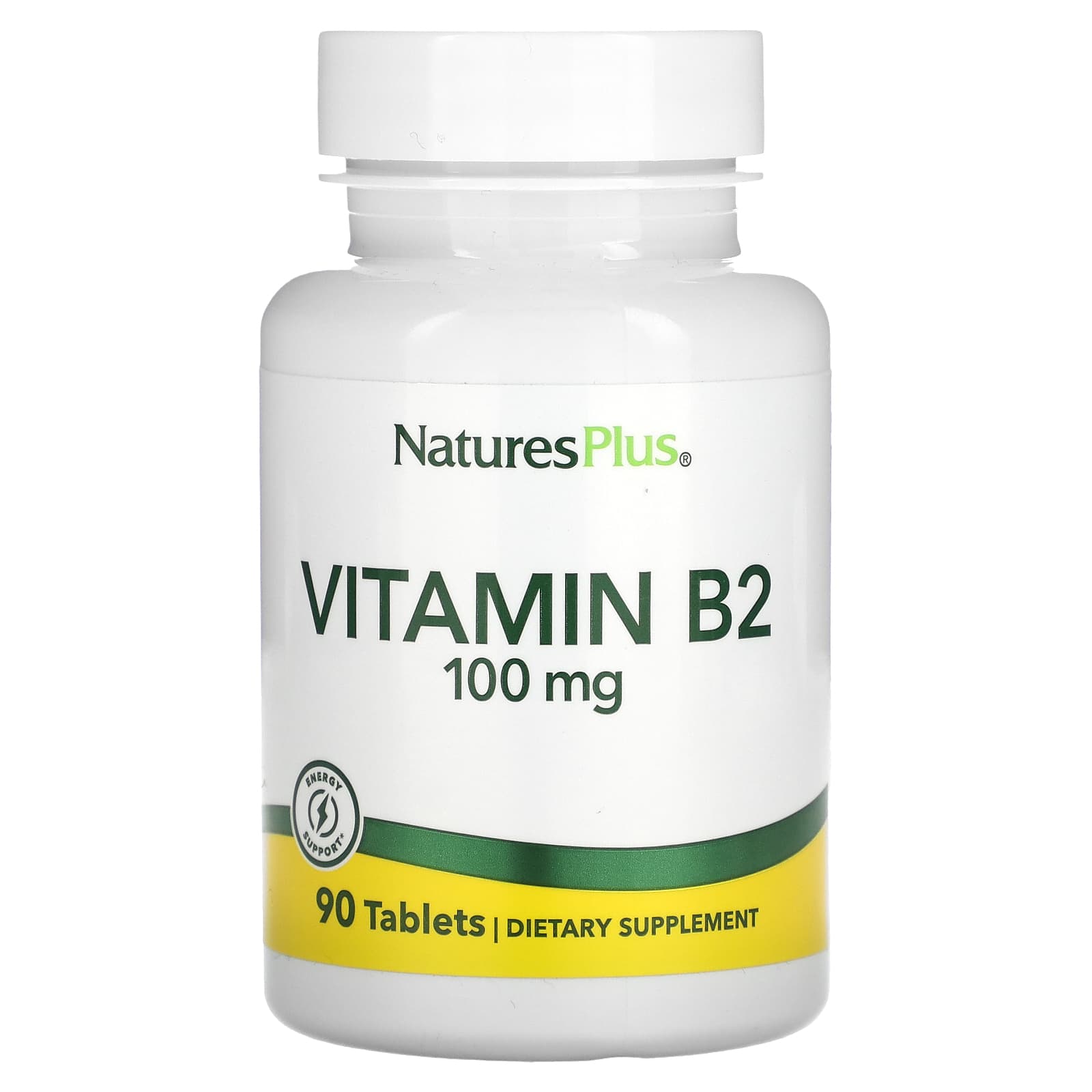 NaturesPlus, Vitamin B-2, 100 mg, 90 Tablets - Image 1