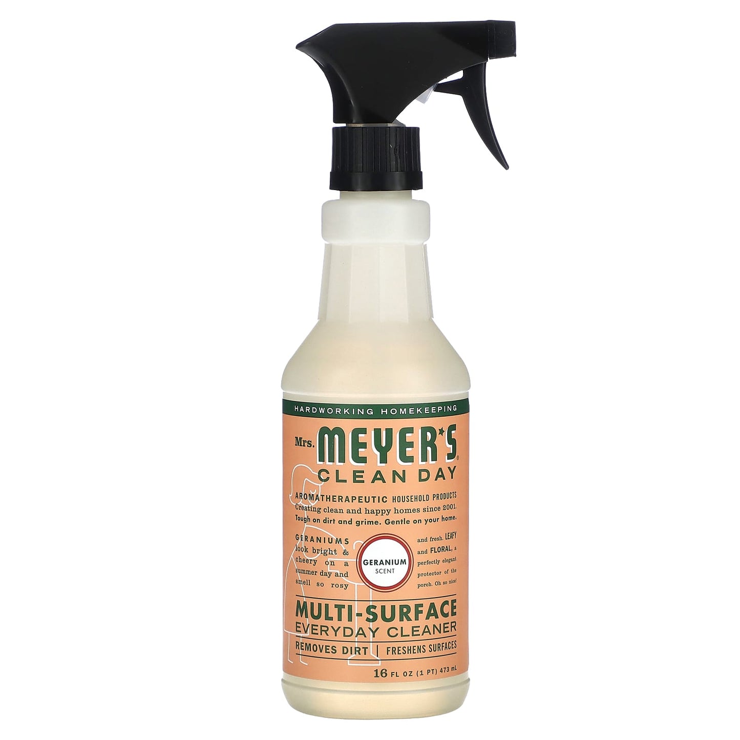 Mrs. Meyers Clean Day, Muti-Surface Everyday Cleaner, Geranium Scent, 16 fl oz (473 ml) - Image 1