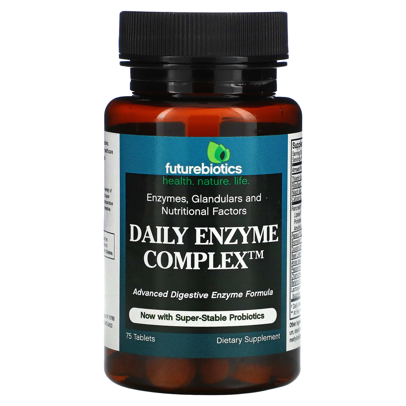 Futurebiotics Daily Enzyme Complex | 75 Tablets for Digestive Health - Image 1