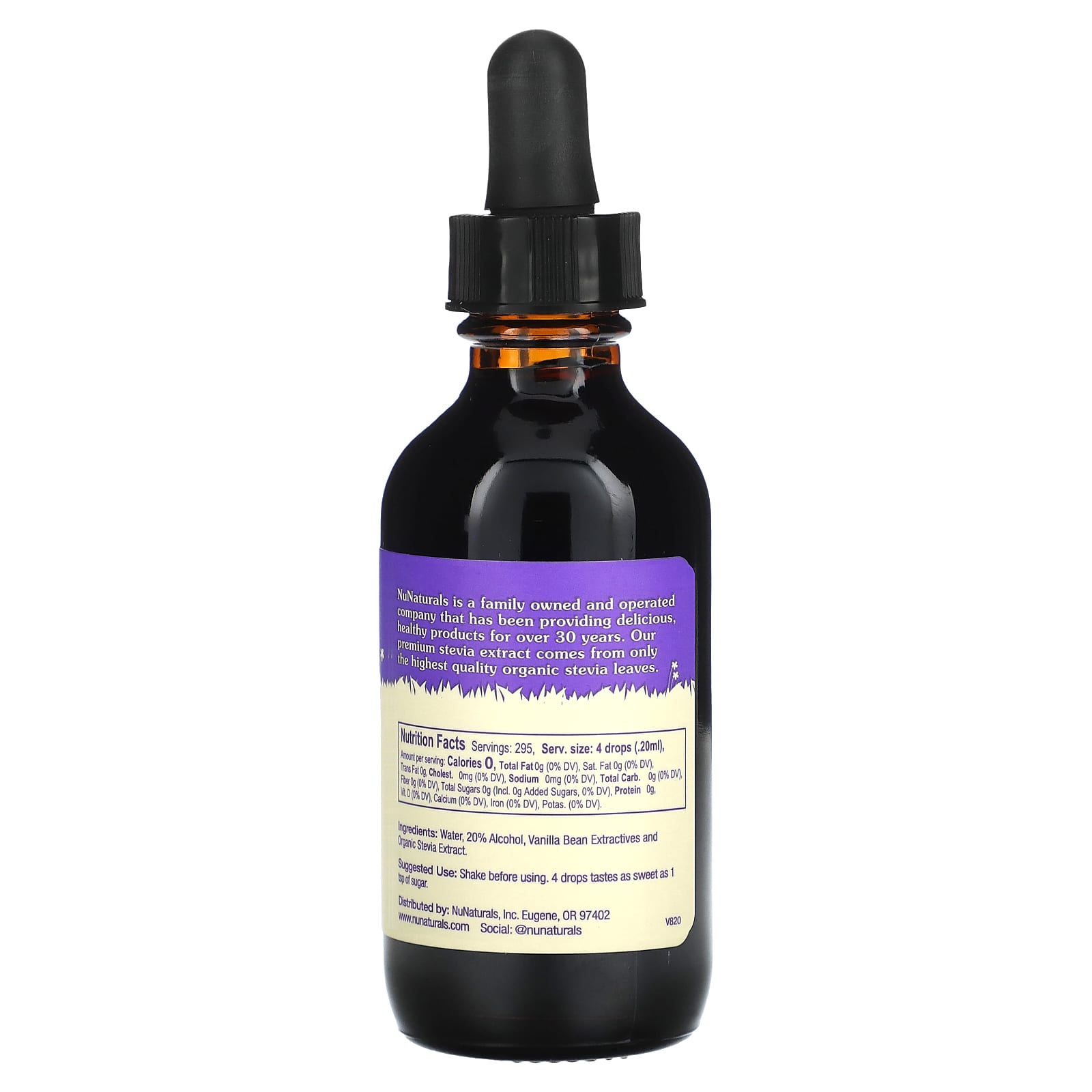 NuNaturals, Vanilla Stevia, 2 fl oz (59 ml) - Image 2