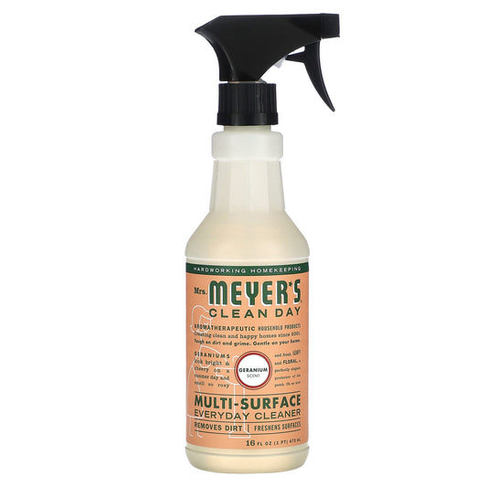 Mrs. Meyers Clean Day, Muti-Surface Everyday Cleaner, Geranium Scent, 16 fl oz (473 ml) - Image 1