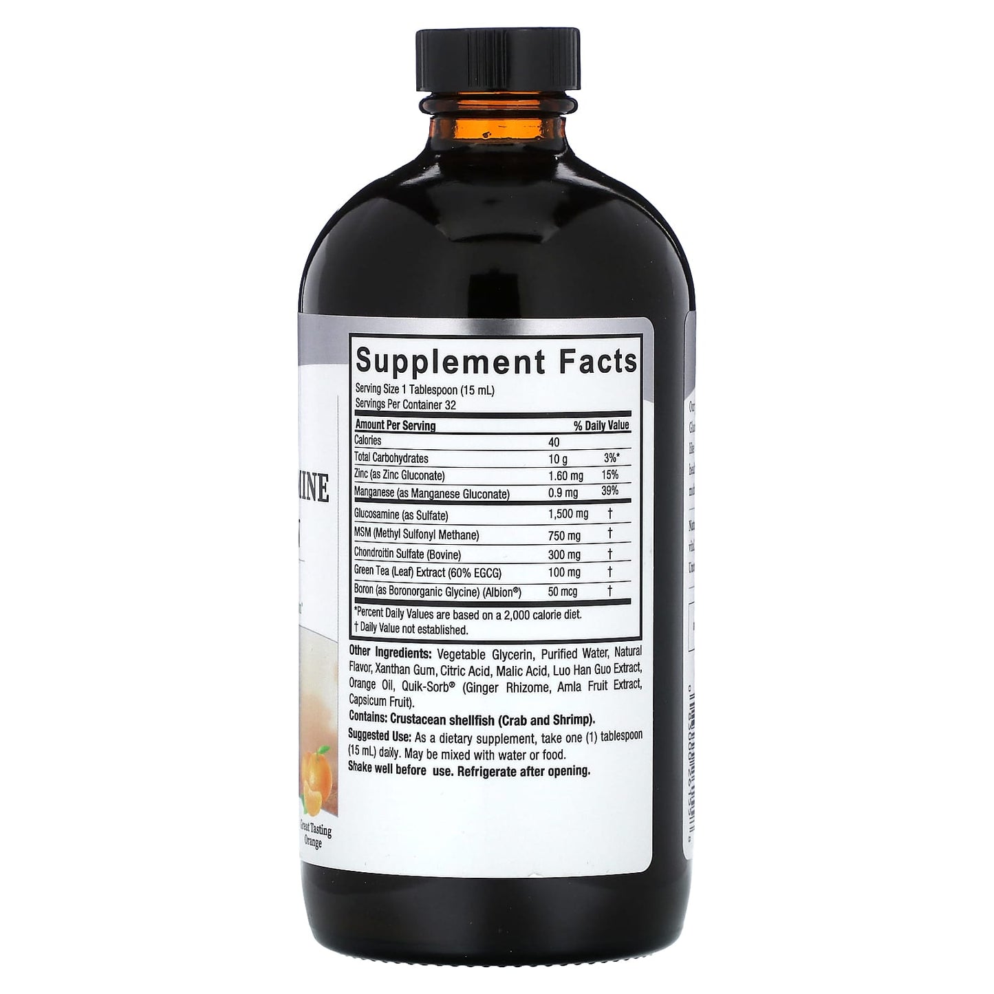 Nature's Answer, Liquid Glucosamine Chondroitin, Orange, 16 fl oz (480 ml) - Image 2