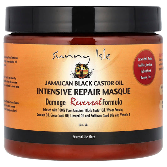 Sunny Isle, Jamaican Black Castor Oil, Intensive Repair Masque, 16 fl oz - Image 1