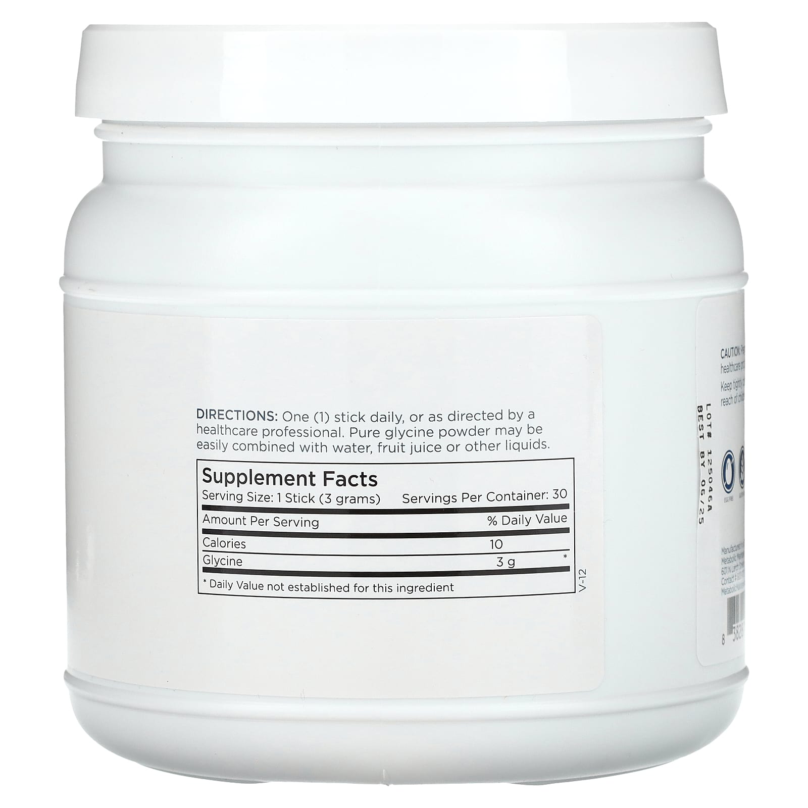 Metabolic Maintenance, Glycine Sticks, 30 Sticks, (3 g) Each - Image 2