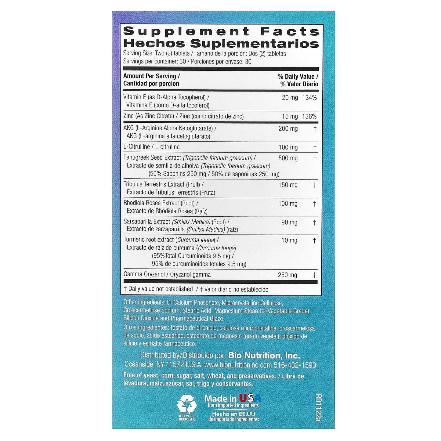 Boost Testosterone Levels with Bio Nutrition's Wellness Formula for Men - Image 2