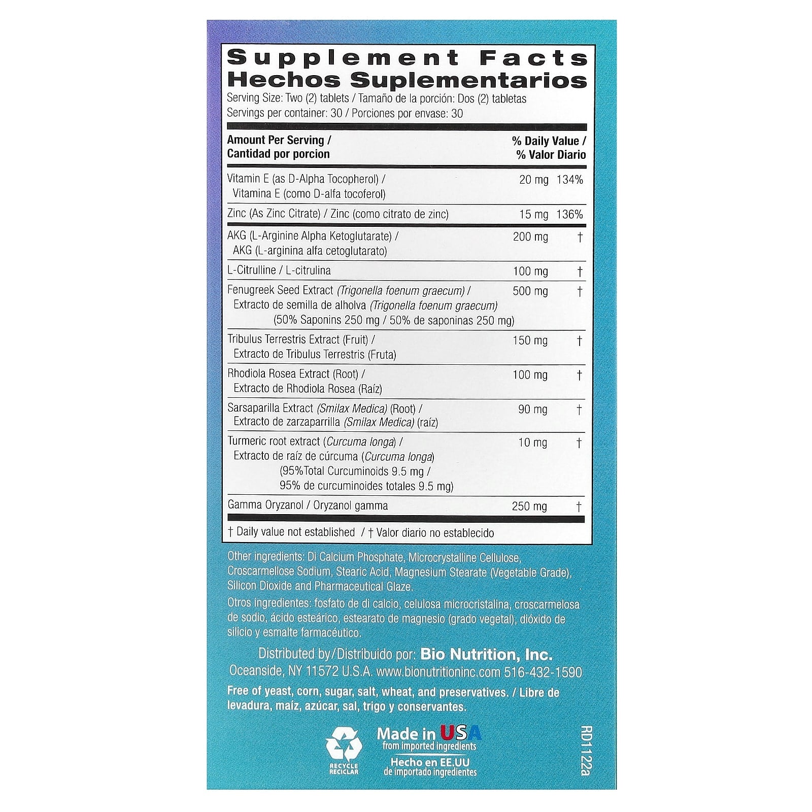 Boost Testosterone Levels with Bio Nutrition's Wellness Formula for Men - Image 2