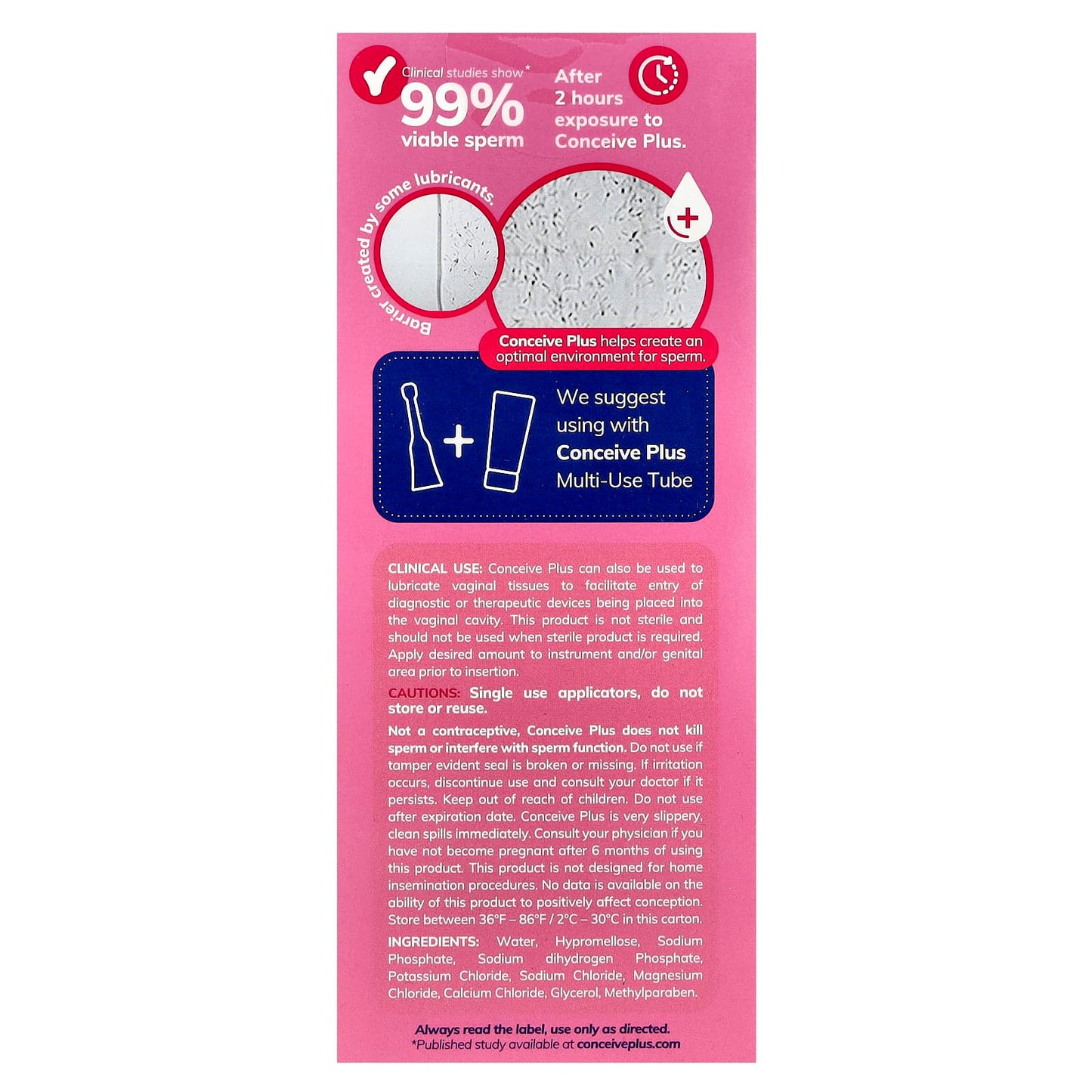 Boost Fertility with pH Balanced Conceive Plus Lubricant, 8 Pack - Image 2