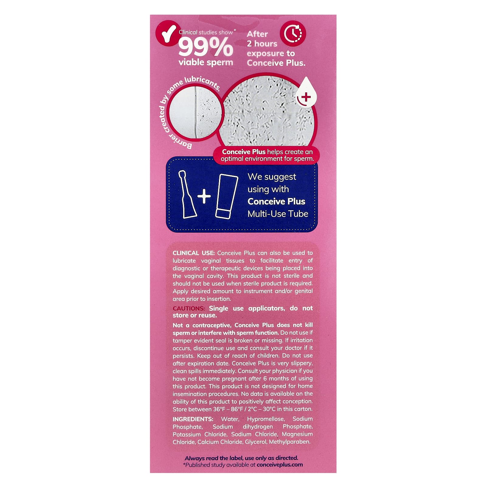 Boost Fertility with pH Balanced Conceive Plus Lubricant, 8 Pack - Image 2