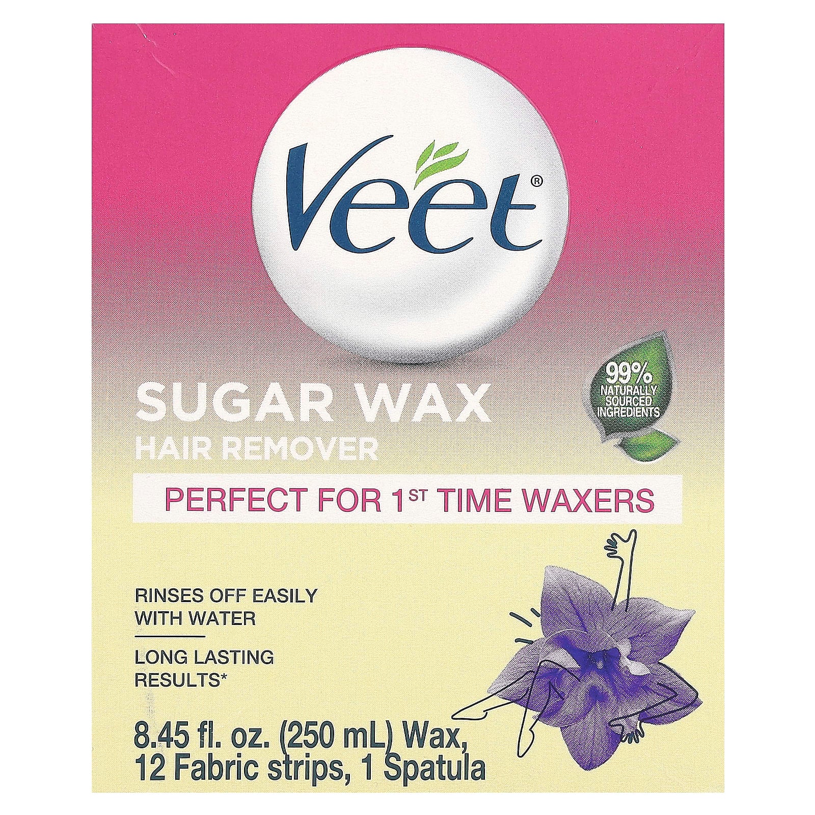 Veet, Sugar Wax Hair Remover, Essential Oils & Floral Vanilla, 14 Pieces - Image 2