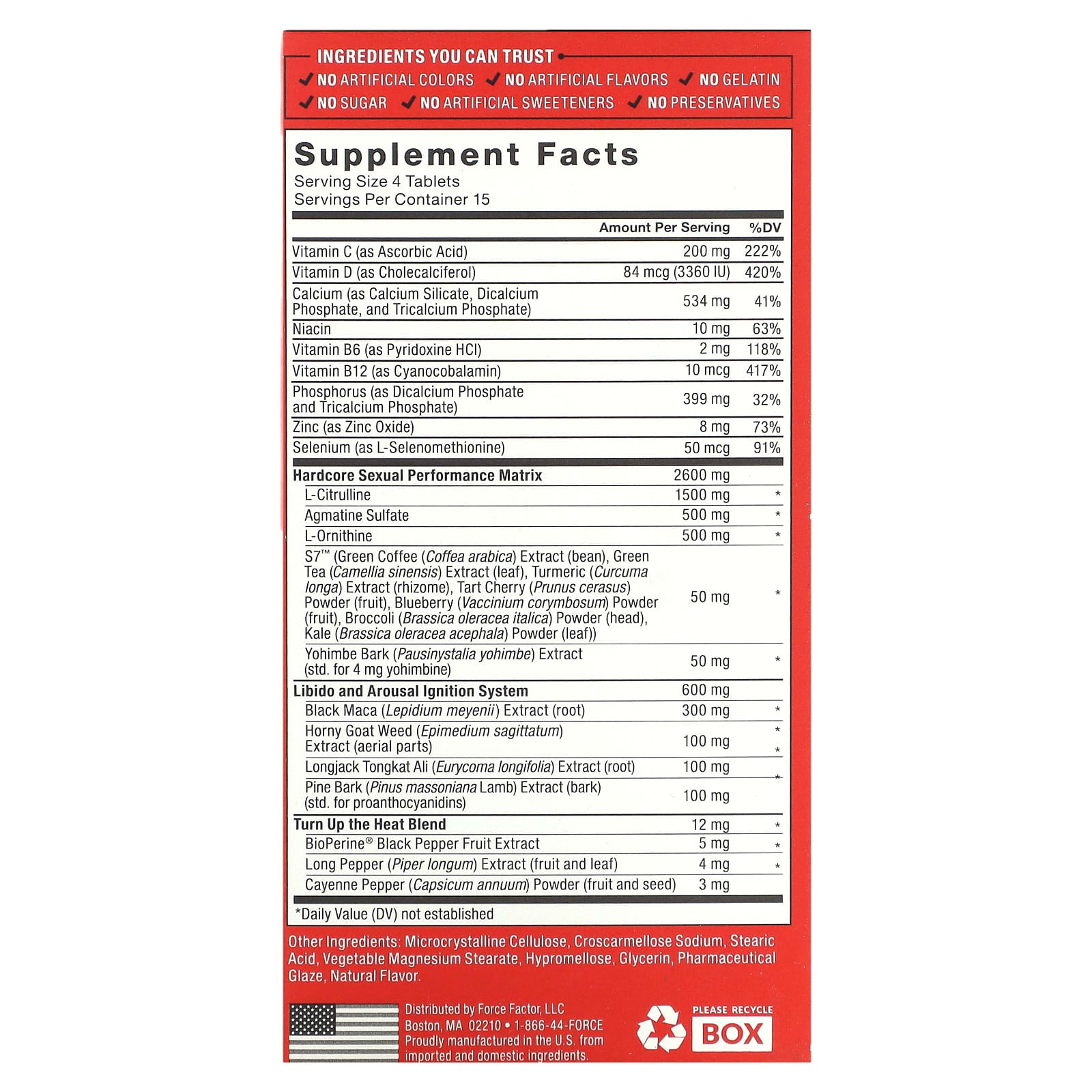 Boost Libido & Performance with Force Factor SCORE! Hardcore, 60 Tablets - Image 2
