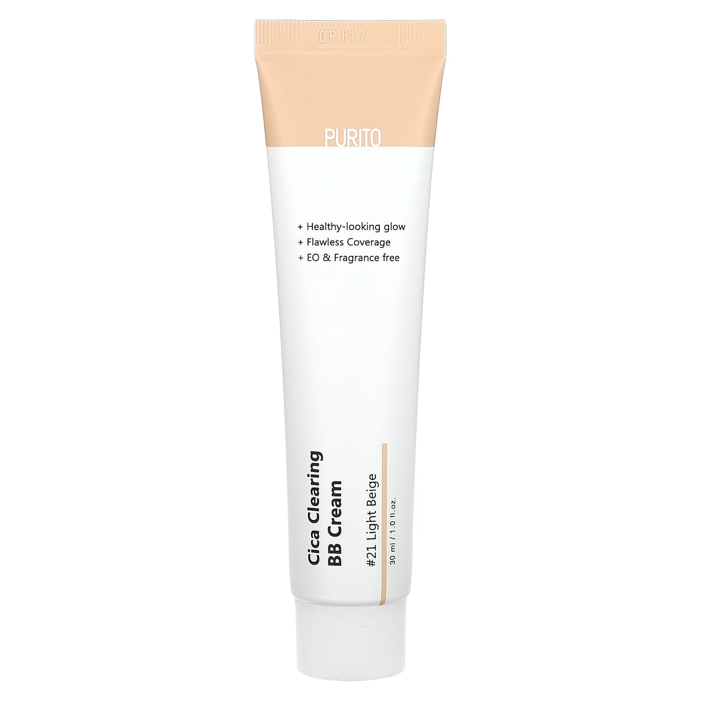 Purito, Cica Clearing BB Cream, 21 Light Beige, 1 fl oz (30 ml) - Image 1