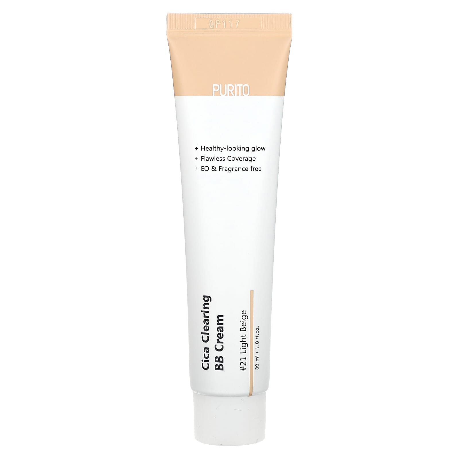 Purito, Cica Clearing BB Cream, 21 Light Beige, 1 fl oz (30 ml) - Image 1