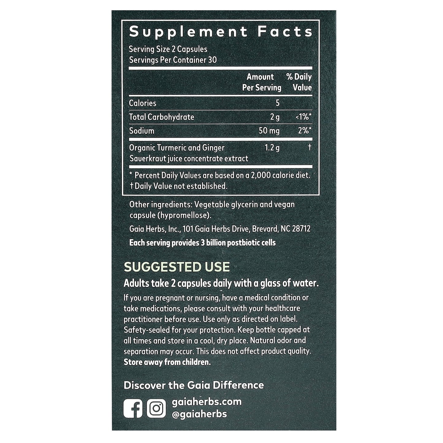 Ginger-Turmeric Postbiotic for Digestive Health | Gaia Herbs - Image 2