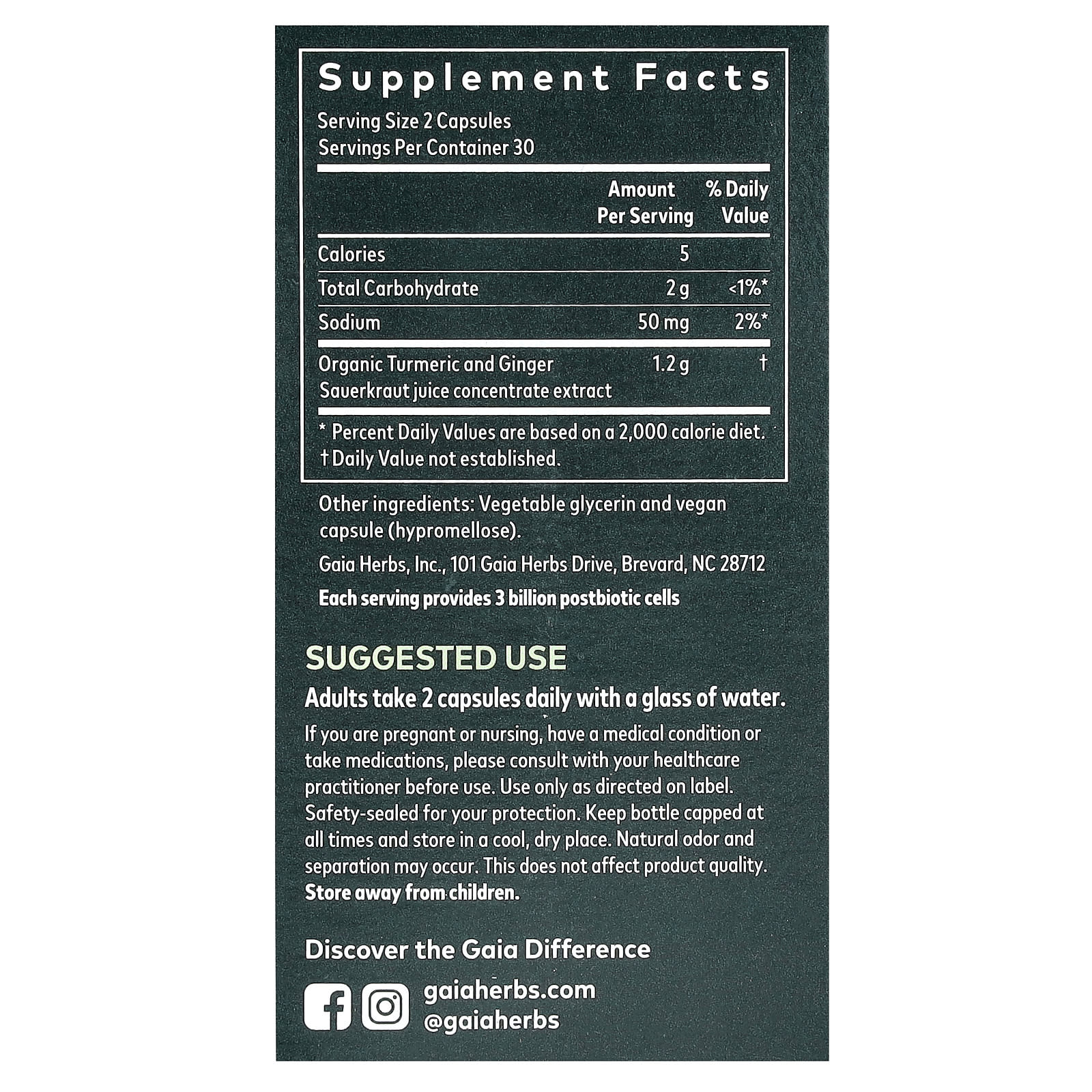 Ginger-Turmeric Postbiotic for Digestive Health | Gaia Herbs - Image 2