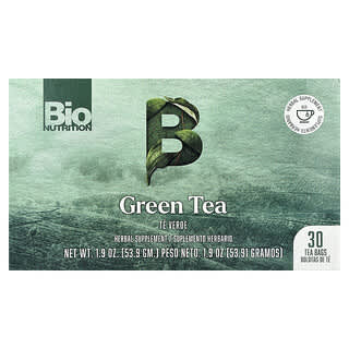 Green Tea Herbal Supplement, 30 Tea Bags by Bio Nutrition