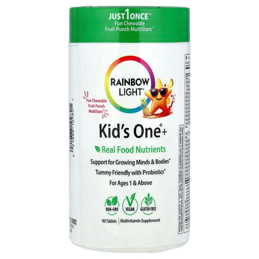 Rainbow Light, Kid's One®+, For Ages 1 & Above, Fruit Punch, 90 Tablets - Image 1