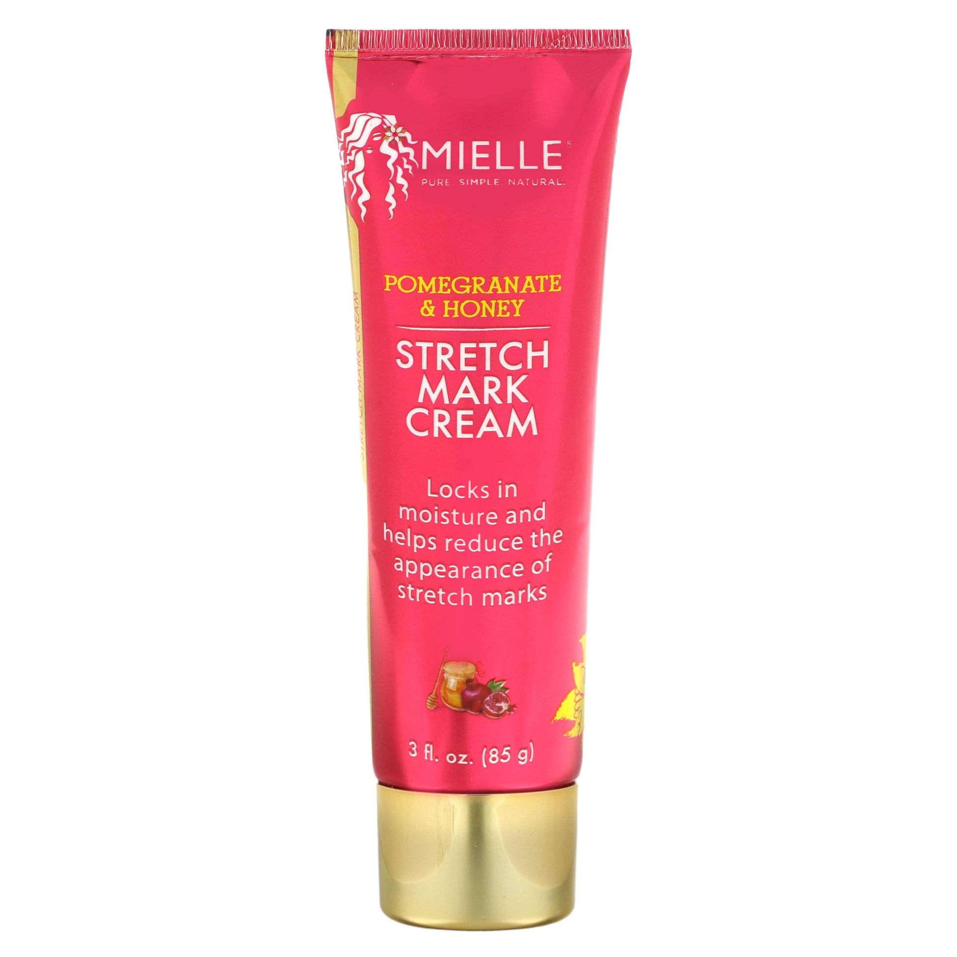 Mielle, Stretch Mark Cream, Pomegranate & Honey, 3 fl oz (85 g) - Image 1