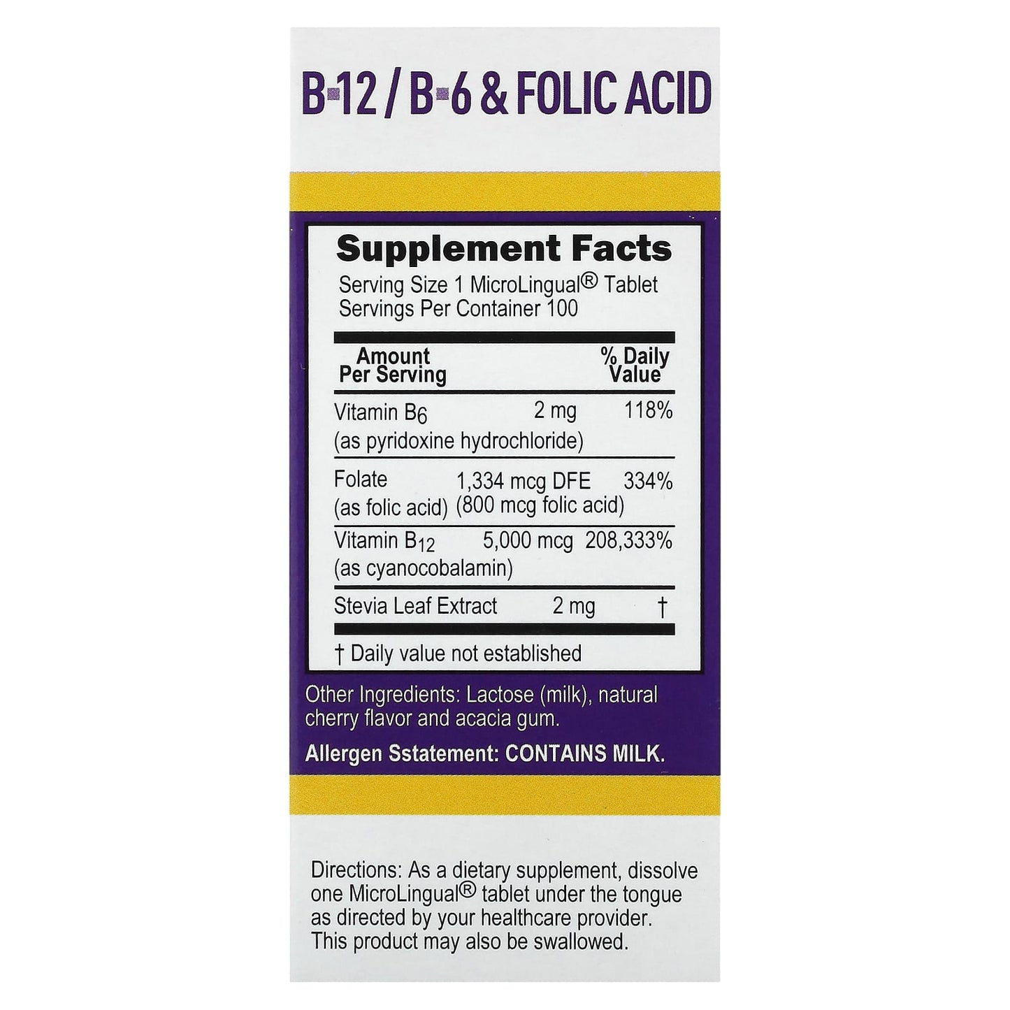 Superior Source, B-12, B-6 & Folic Acid, 100 MicroLingual Instant Dissolve Tablets - Image 2