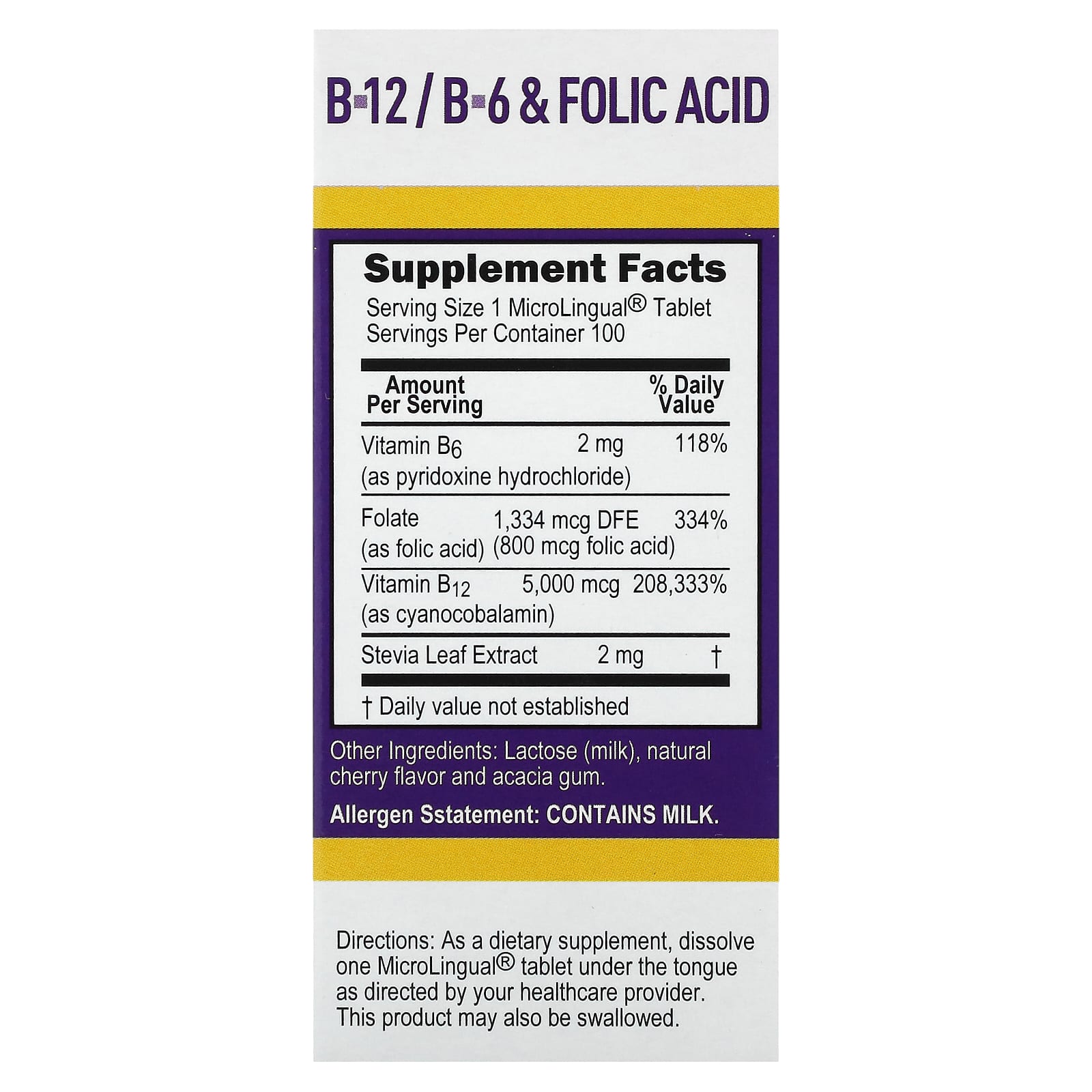 Superior Source, B-12, B-6 & Folic Acid, 100 MicroLingual Instant Dissolve Tablets - Image 2