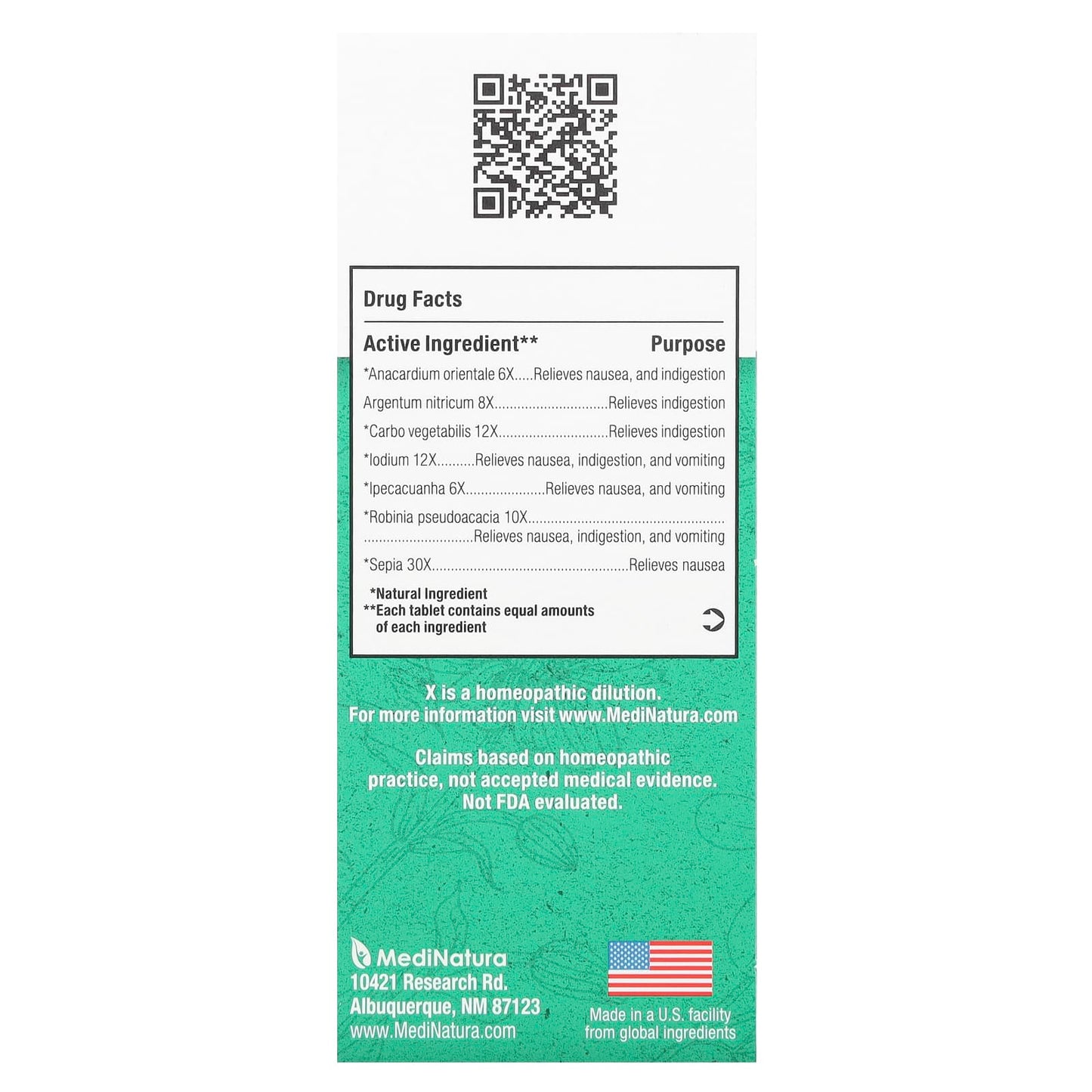 MediNatura, BHI, Nausea Relief Tablets , 100 Tablets - Image 2