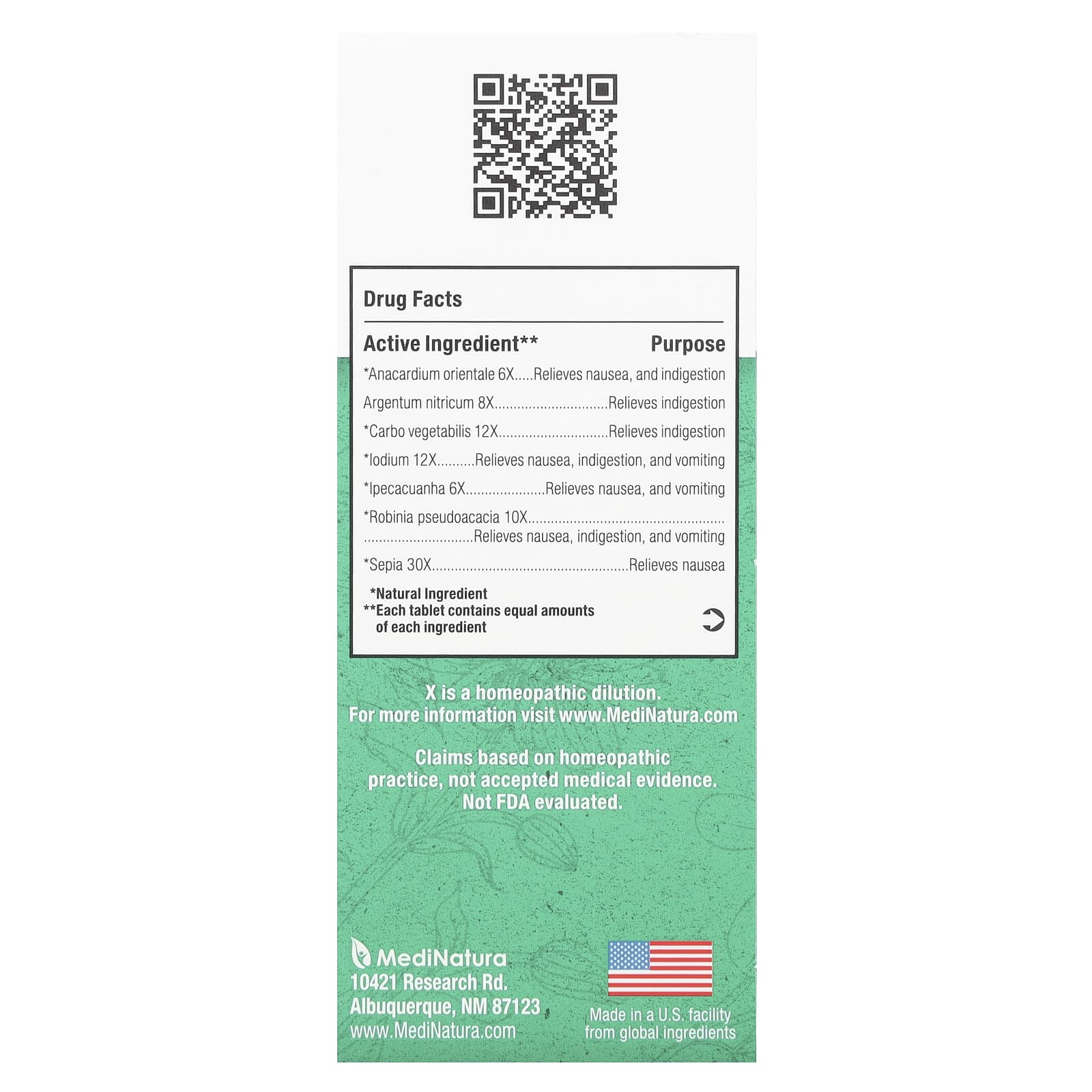 MediNatura, BHI, Nausea Relief Tablets , 100 Tablets - Image 2